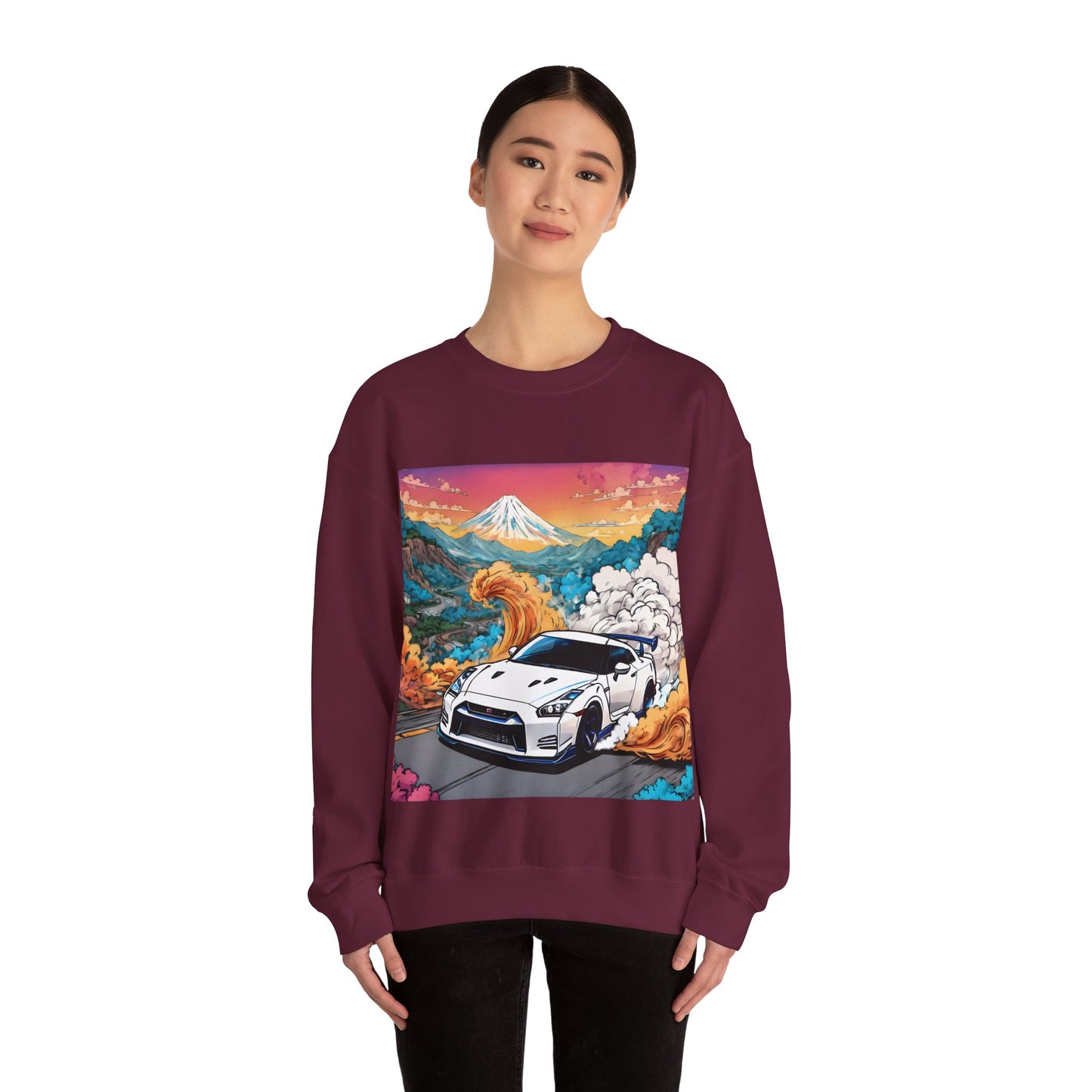 " Go, Go, Go Racing !!!!!!" SinglePrint Unisex Heavy Blend™ Crewneck Sweatshirt