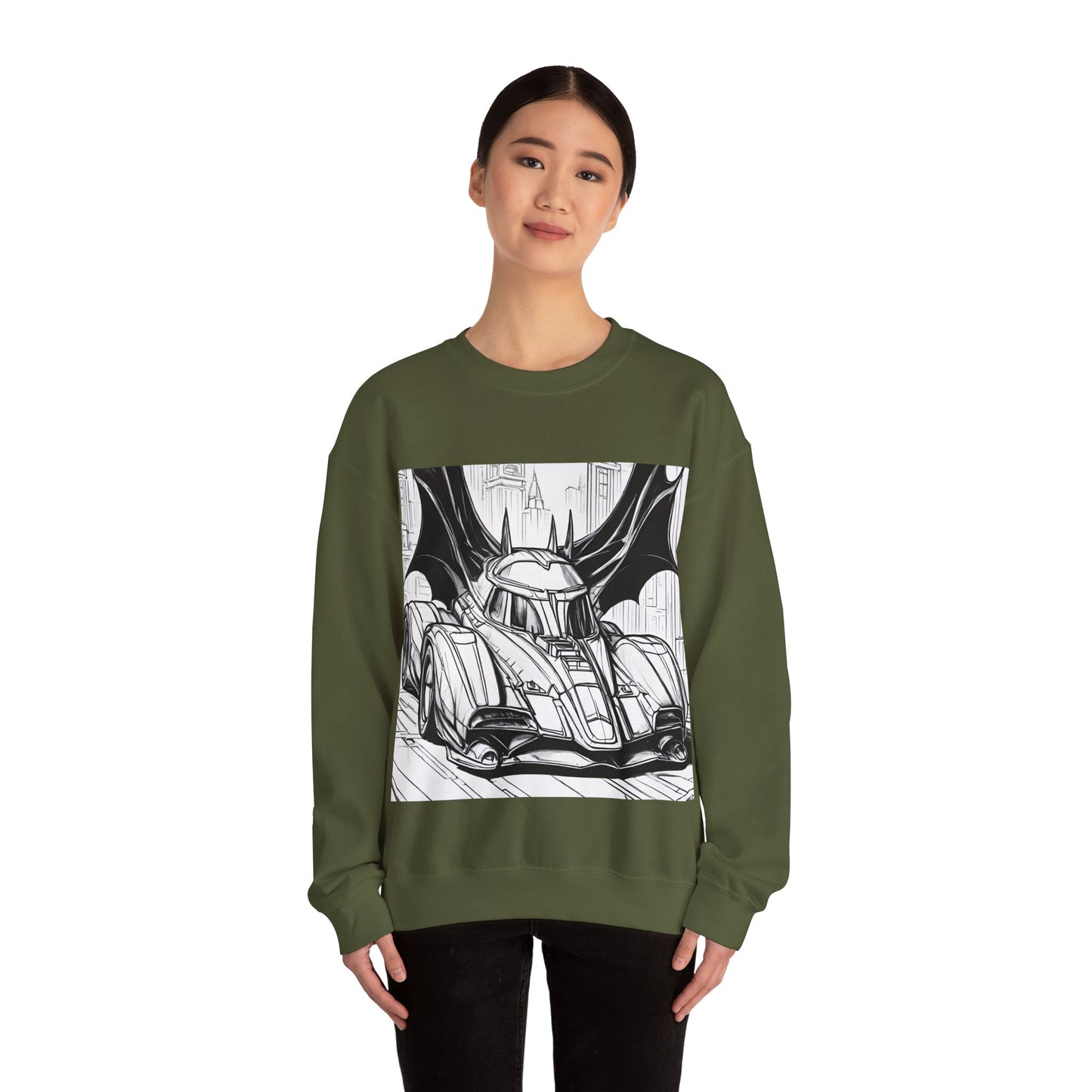 "Automobiliá de Chiroptera" Single Print Unisex Heavy Blend™ Crewneck Sweatshirt