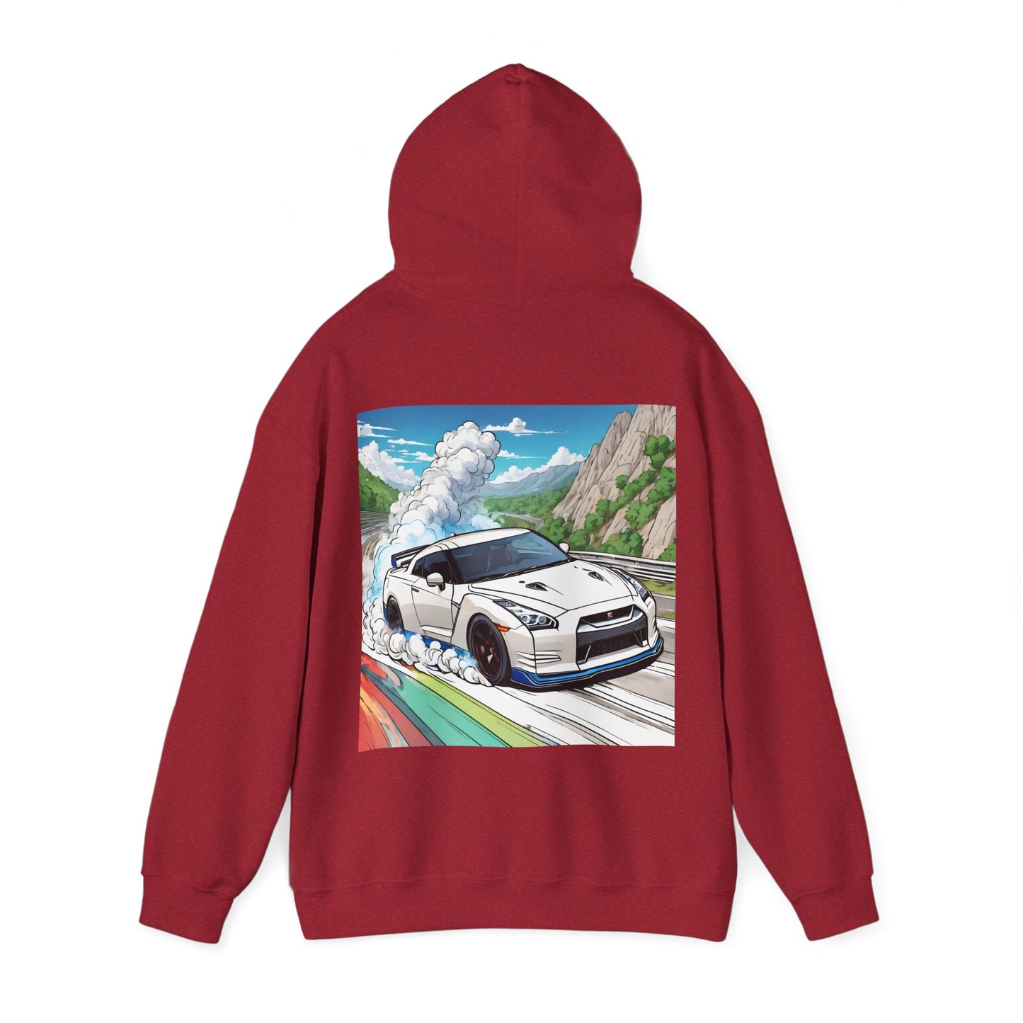 " Go, Go, Go Racing !!!!!!" Double Print Unisex Heavy Blend™ Hooded Sweatshirt