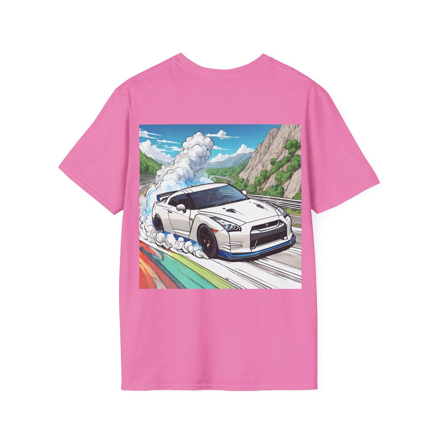 " Go, Go, Go Racing !!!!!!" Double Print Unisex Softstyle T-Shirt