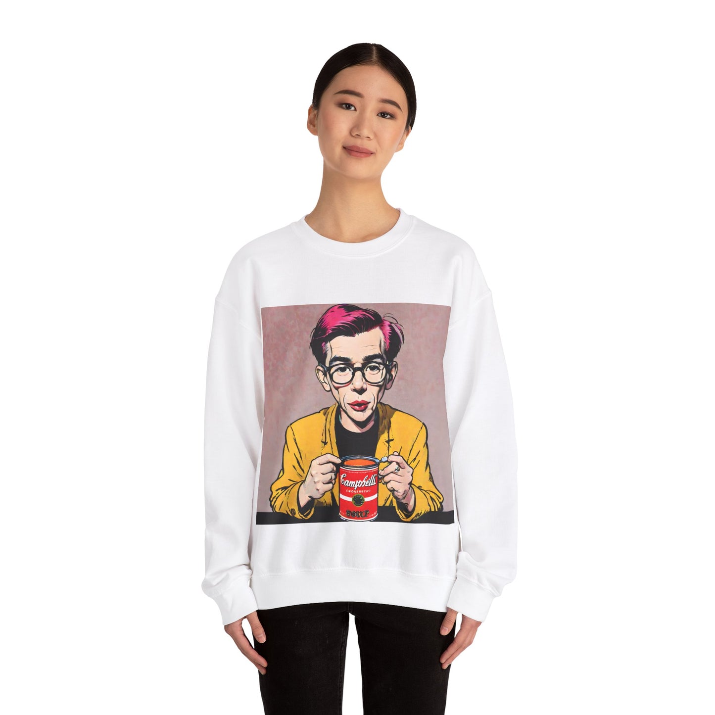 "Warhol: the abstract legend" Single Print Unisex Heavy Blend™ Crewneck Sweatshirt