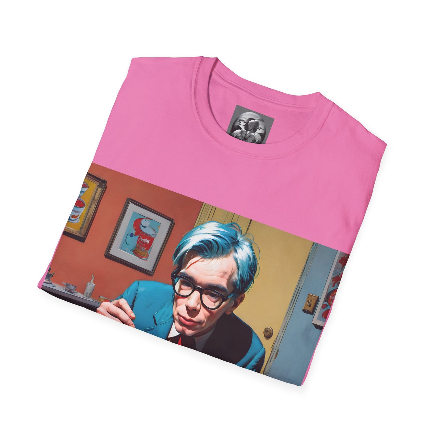 "Warhol: the abstract legend" Single Print Unisex Softstyle T-Shirt