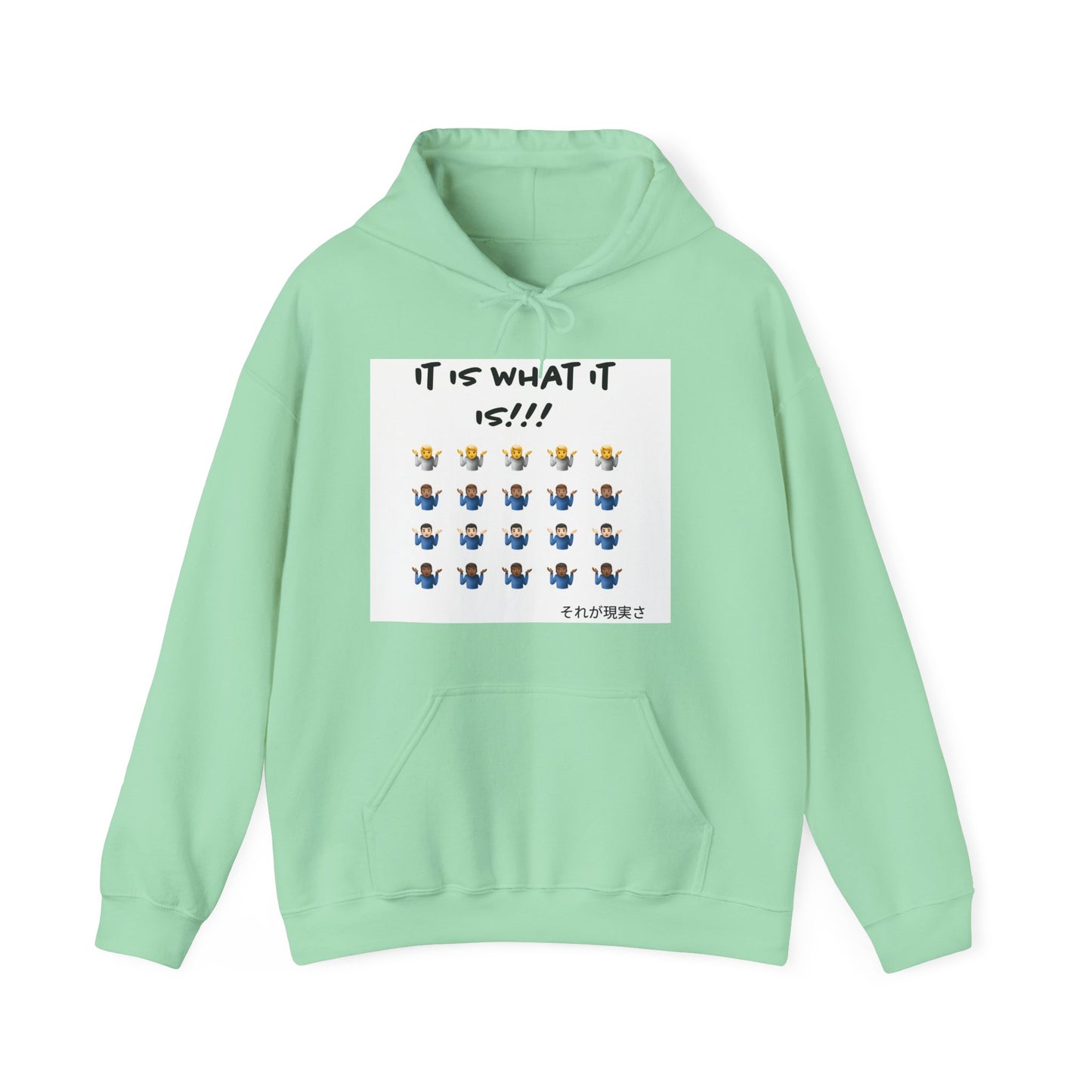 "It is what it is male" Single Print Unisex Heavy Blend™ Hooded Sweatshirt