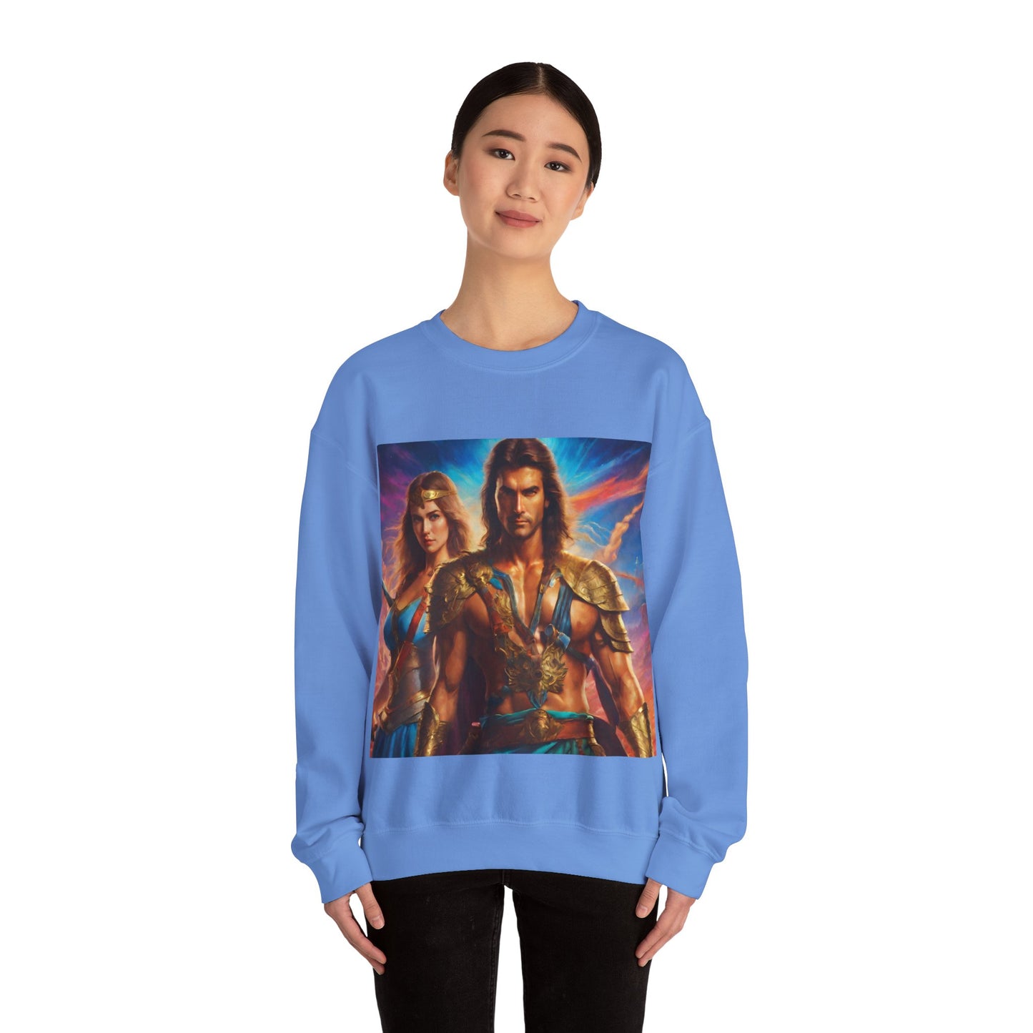 "80s medieval fantasy" Single Print Unisex Heavy Blend™ Crewneck Sweatshirt