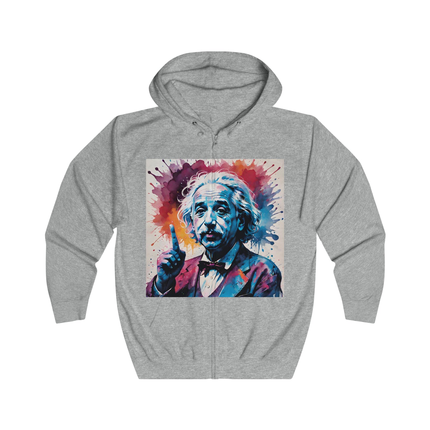 "The theory of everything" Single Print Unisex Full Zip Hoodie