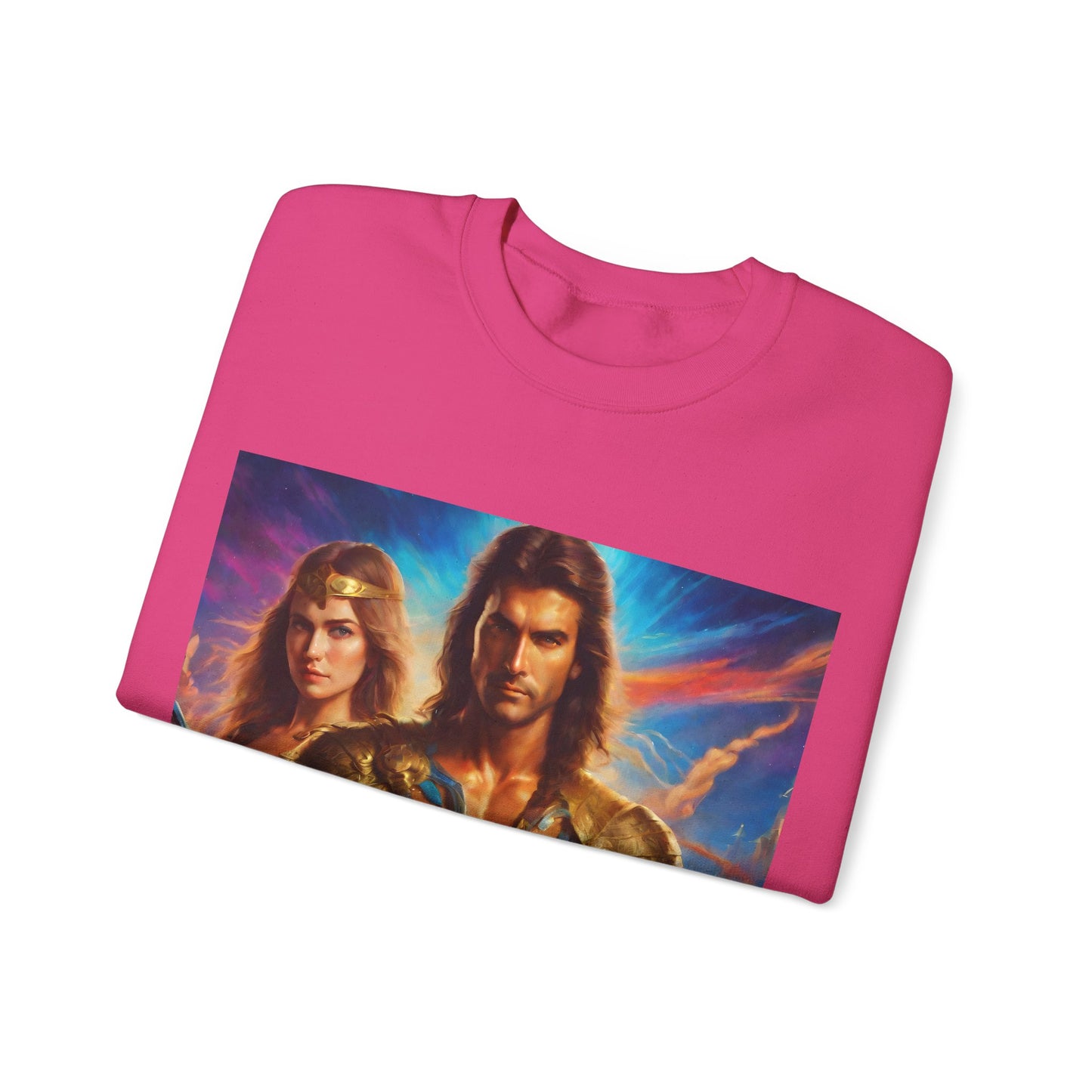 "80s medieval fantasy" Single Print Unisex Heavy Blend™ Crewneck Sweatshirt