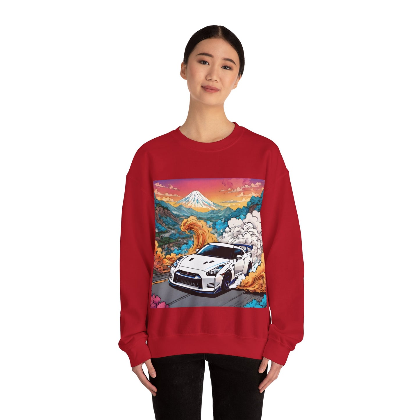 " Go, Go, Go Racing !!!!!!" SinglePrint Unisex Heavy Blend™ Crewneck Sweatshirt