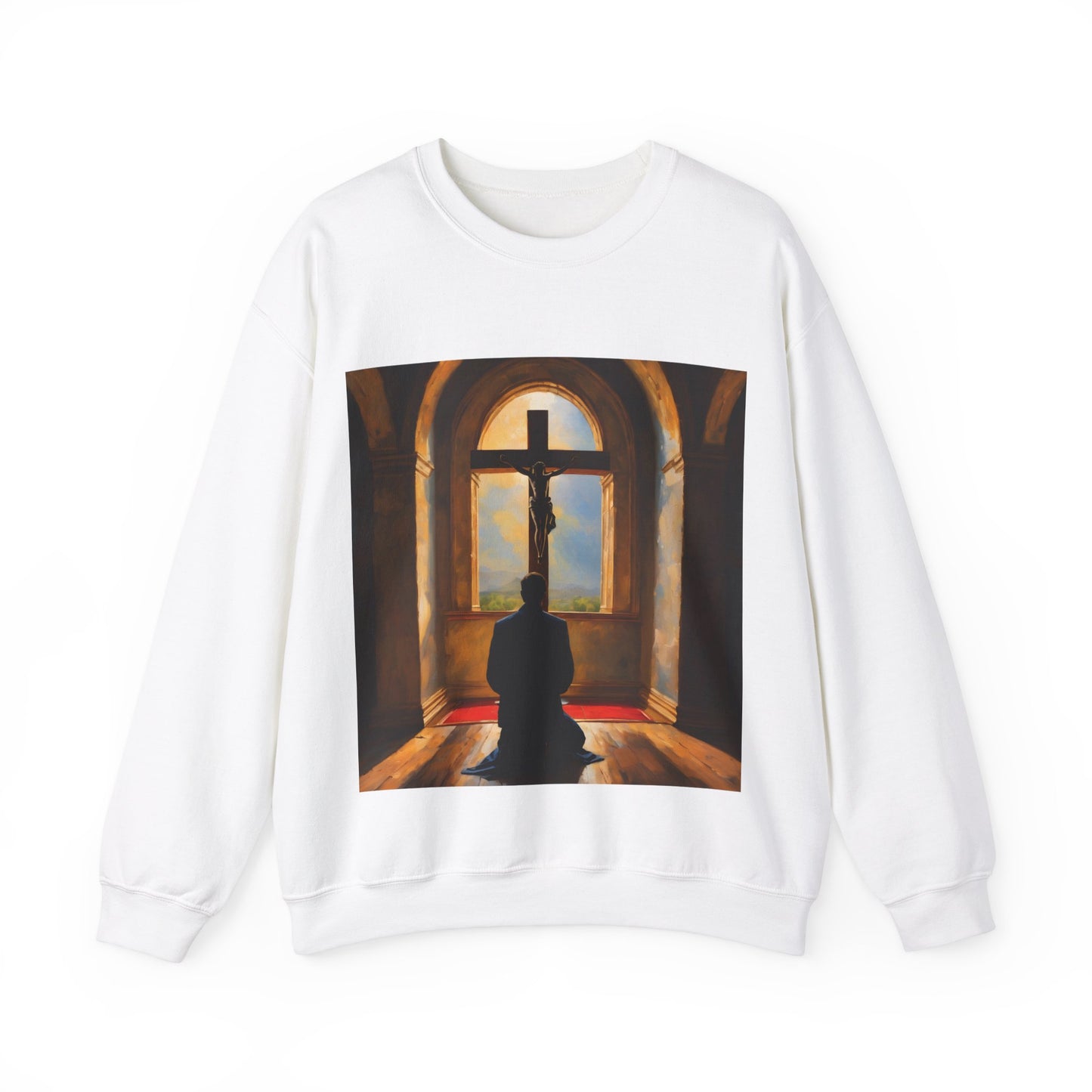 "In God we trust" Single Print Unisex Heavy Blend™ Crewneck Sweatshirt