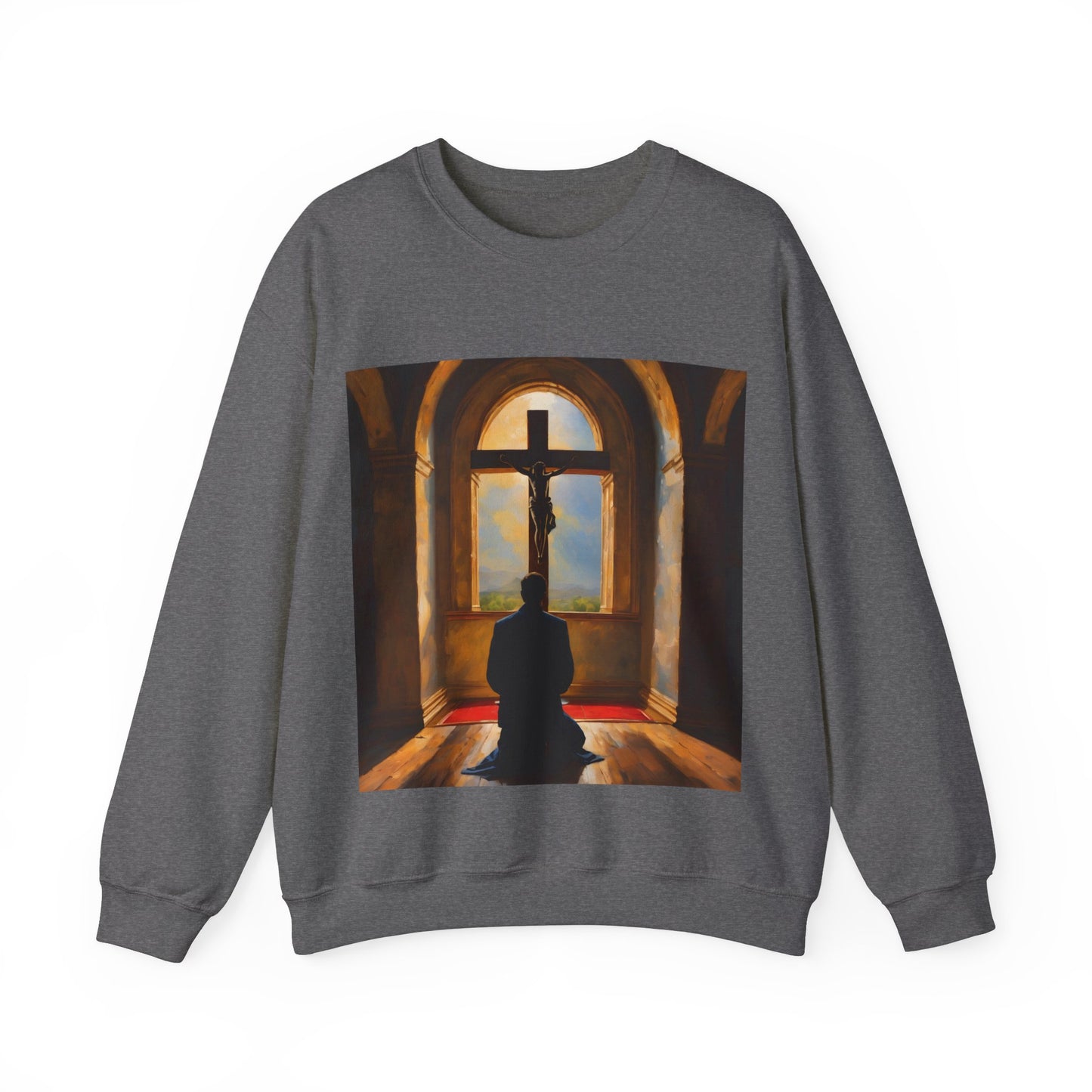 "In God we trust" Single Print Unisex Heavy Blend™ Crewneck Sweatshirt