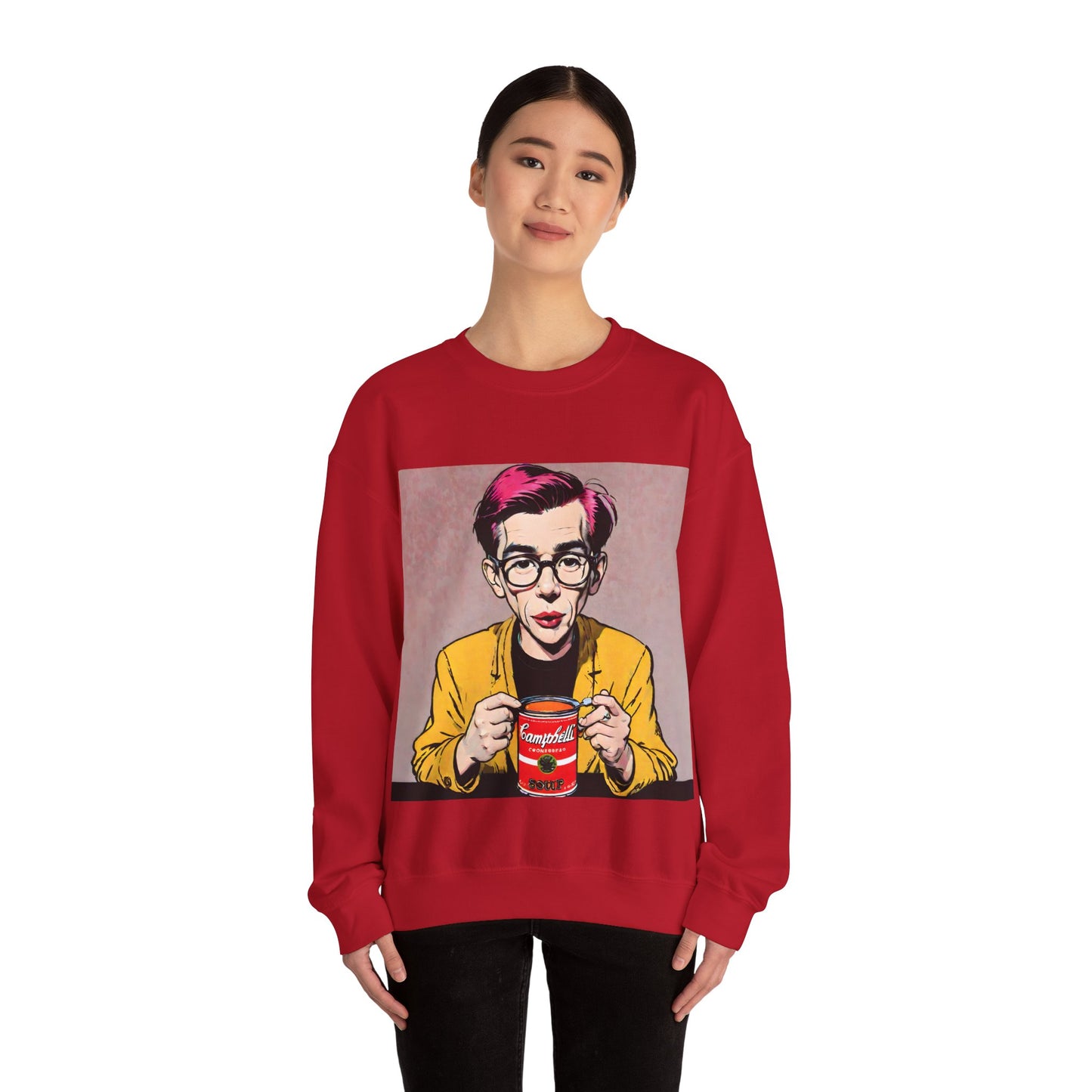 "Warhol: the abstract legend" Single Print Unisex Heavy Blend™ Crewneck Sweatshirt