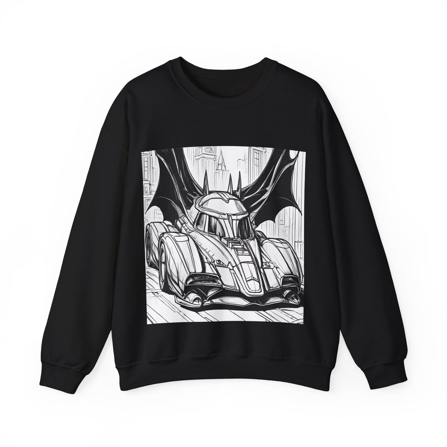 "Automobiliá de Chiroptera" Single Print Unisex Heavy Blend™ Crewneck Sweatshirt