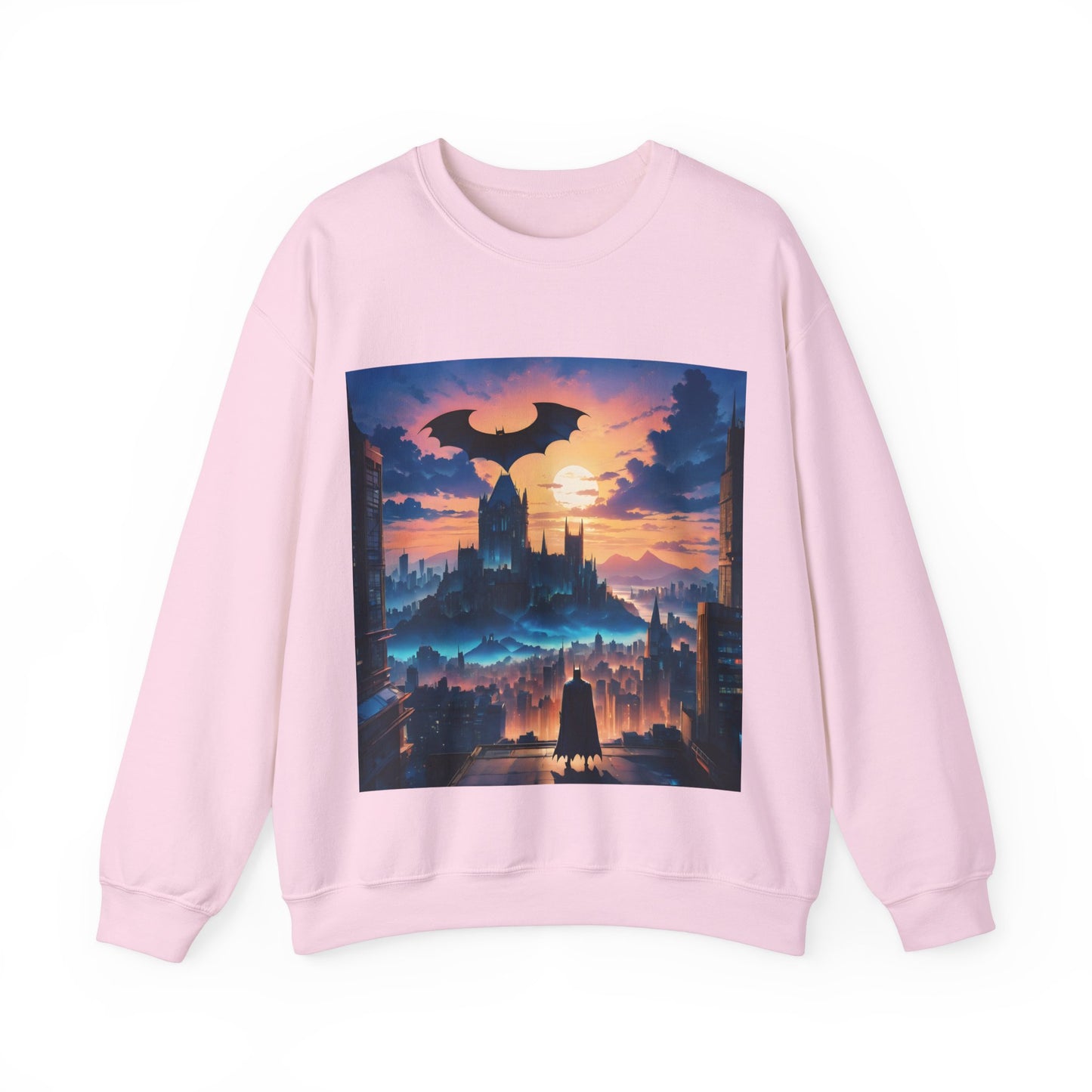 " The Dark Knight watching" Single Print Unisex Heavy Blend™ Crewneck Sweatshirt