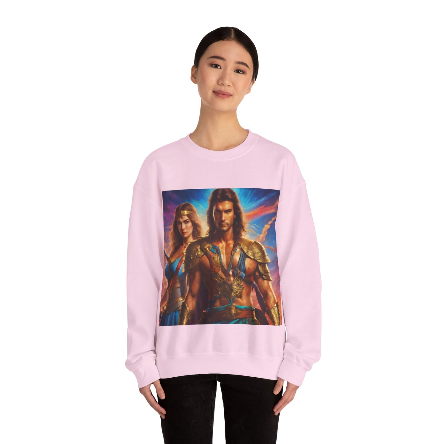 "80s medieval fantasy" Single Print Unisex Heavy Blend™ Crewneck Sweatshirt