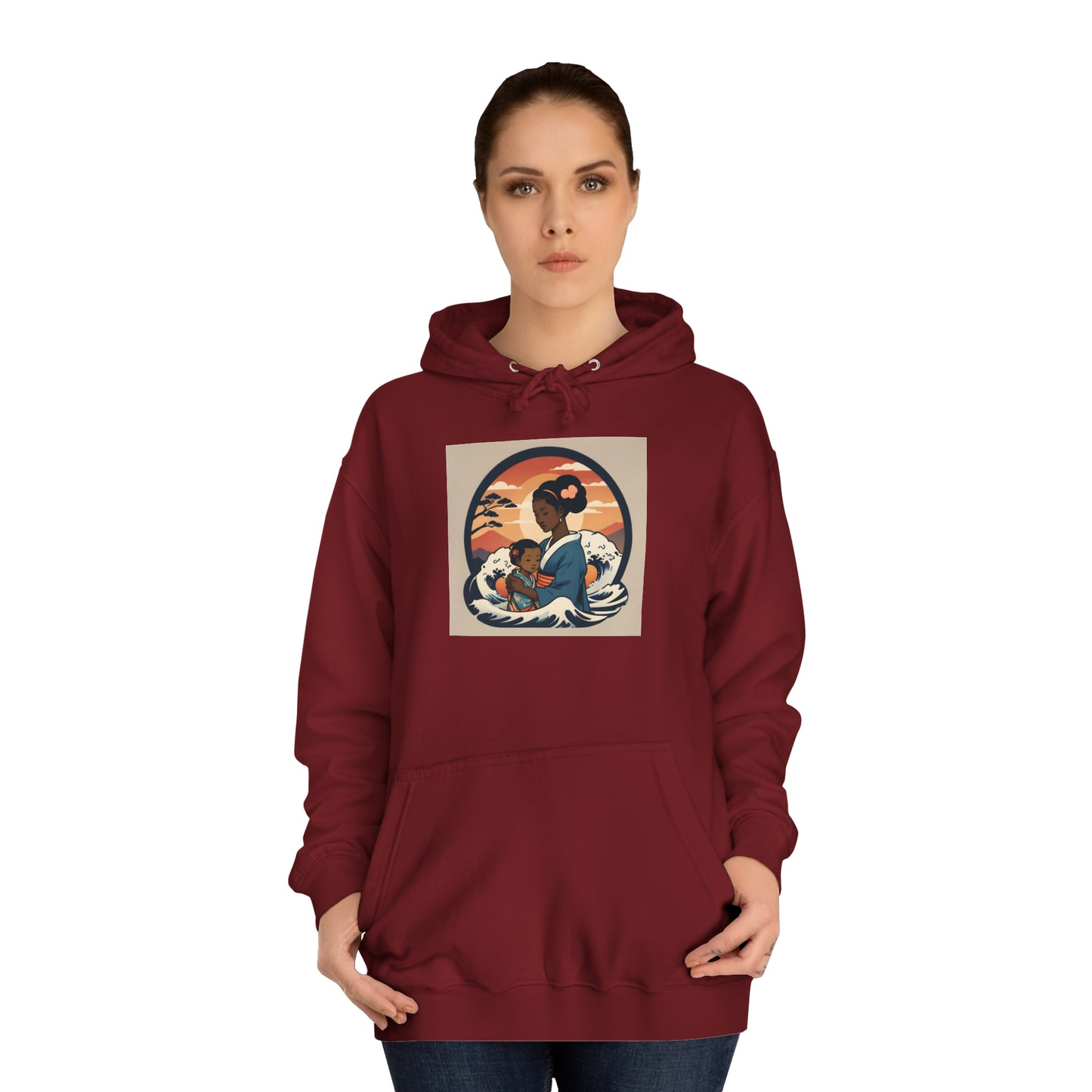 "Princess x Queen" Double Print Unisex College Hoodie