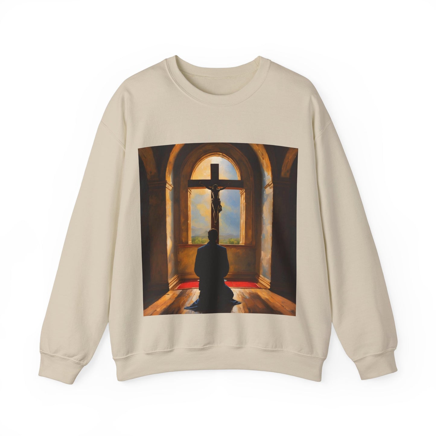 "In God we trust" Single Print Unisex Heavy Blend™ Crewneck Sweatshirt