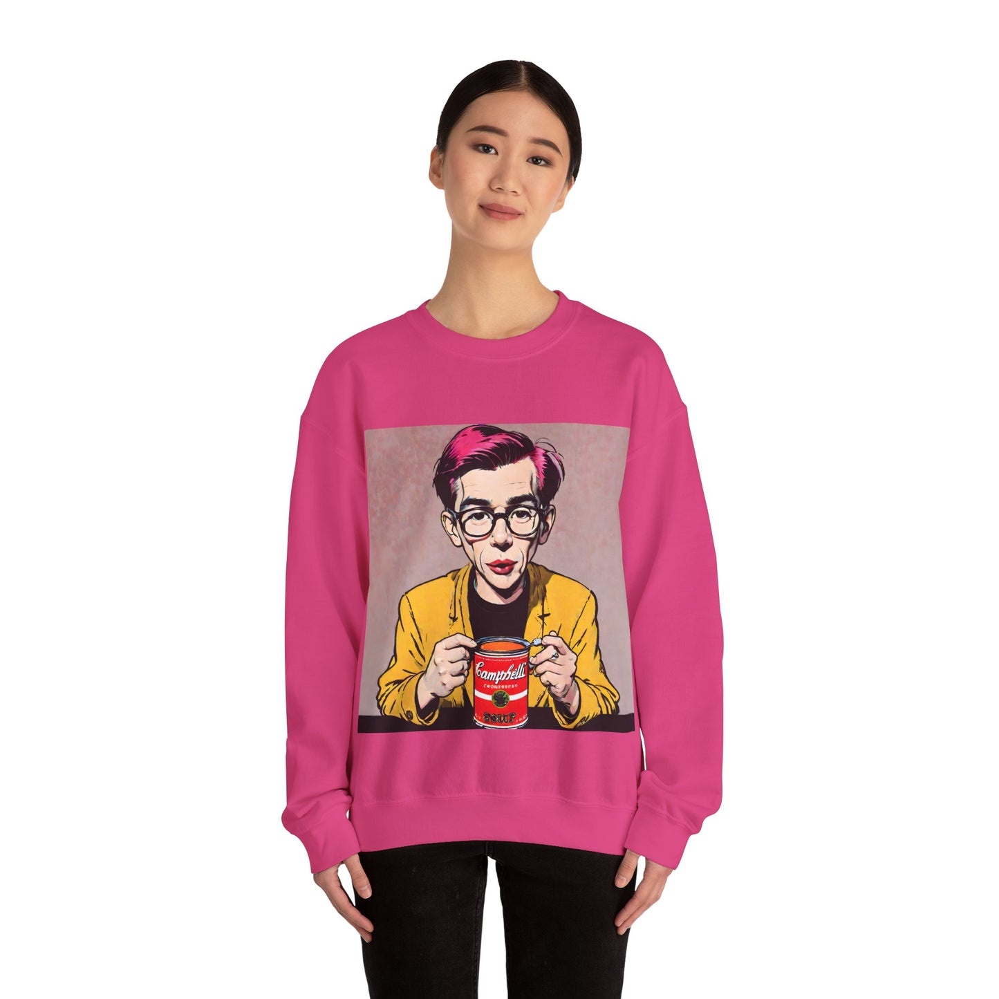 "Warhol: the abstract legend" Single Print Unisex Heavy Blend™ Crewneck Sweatshirt