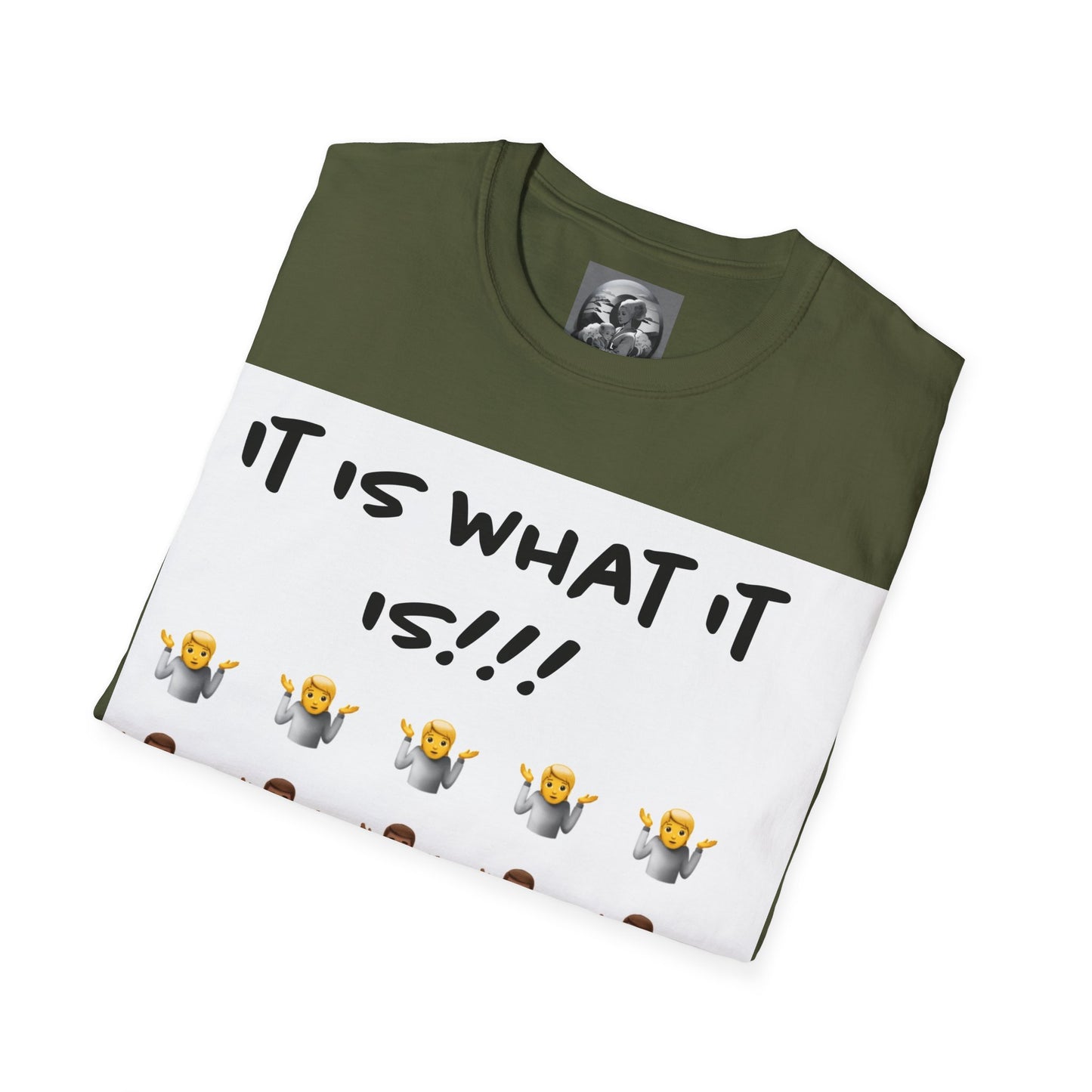 "It is what it is male" Single Print Unisex Softstyle T-Shirt