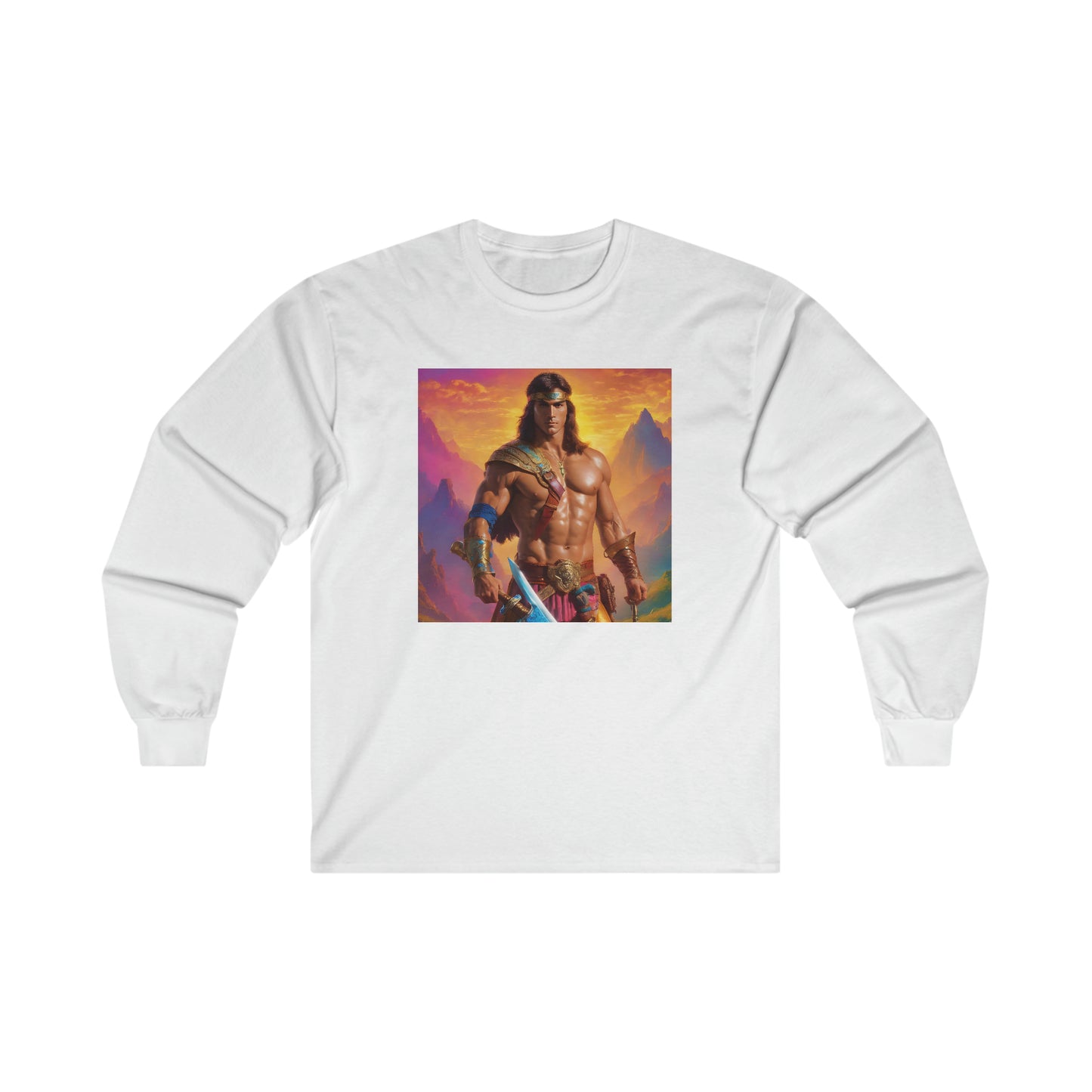 "80s medieval fantasy" Single Print Ultra Cotton Long Sleeve Tee