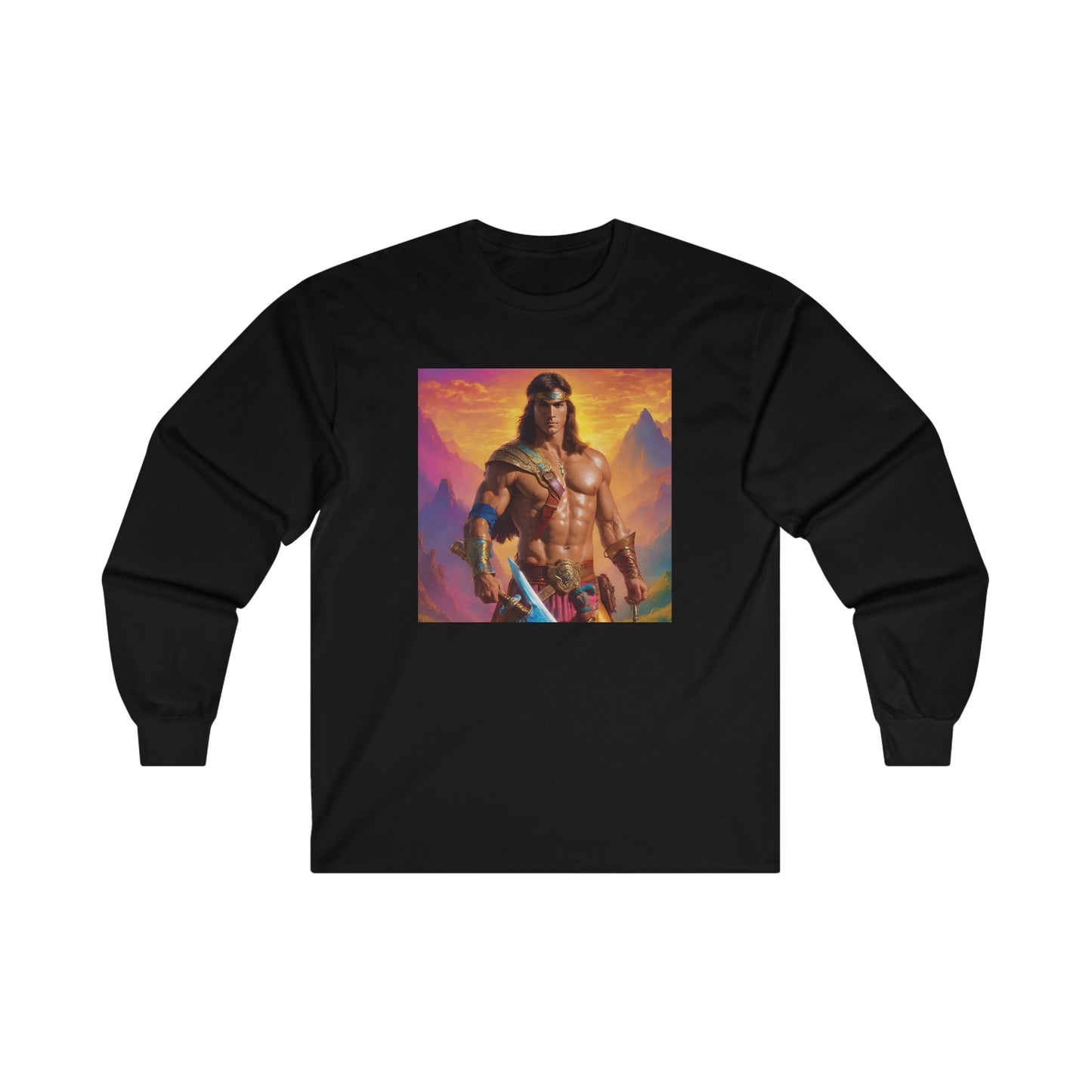 "80s medieval fantasy" Single Print Ultra Cotton Long Sleeve Tee