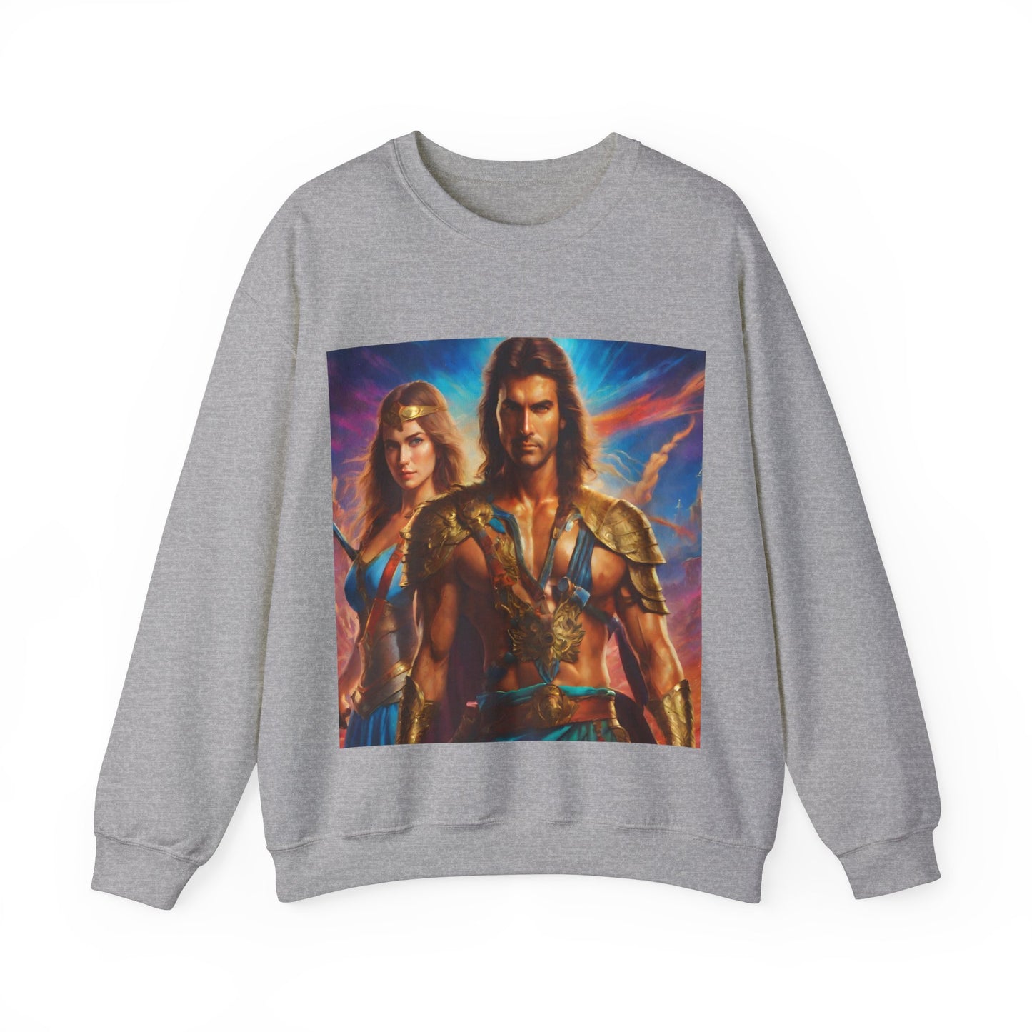 "80s medieval fantasy" Single Print Unisex Heavy Blend™ Crewneck Sweatshirt