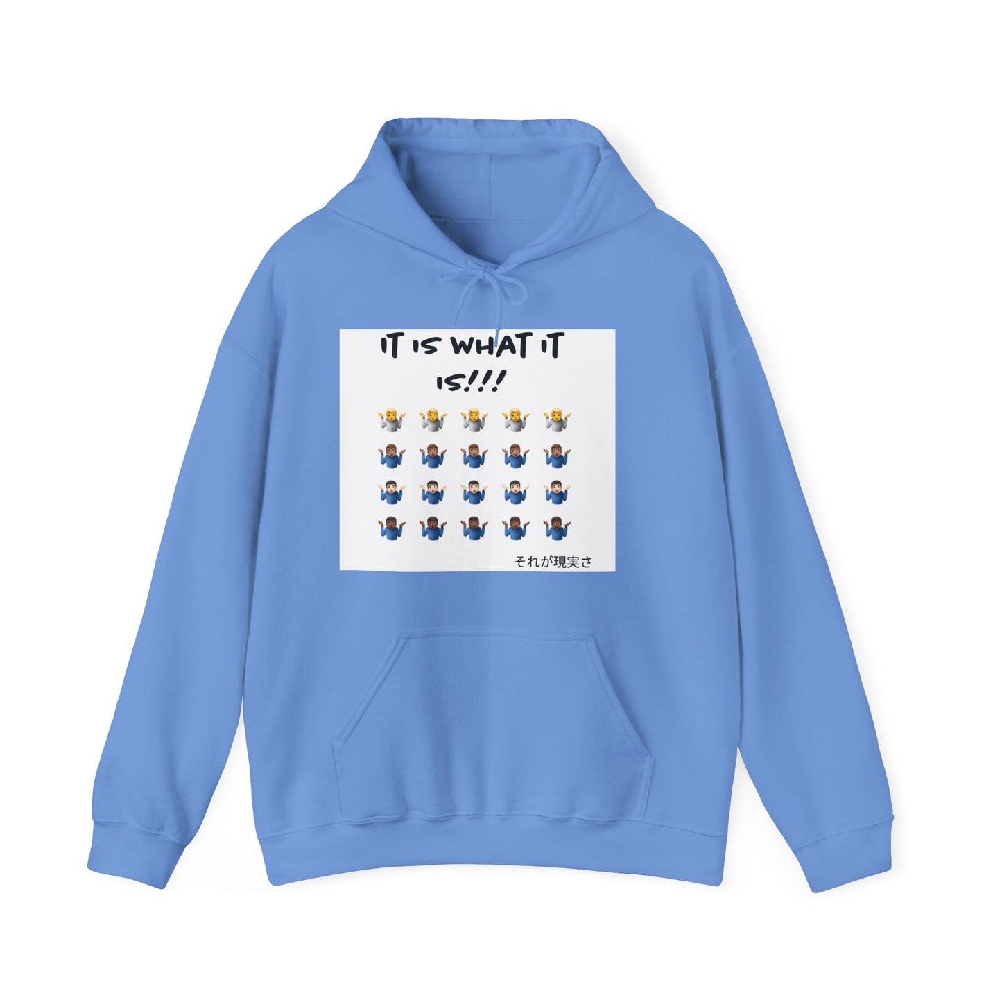 "It is what it is male" Single Print Unisex Heavy Blend™ Hooded Sweatshirt