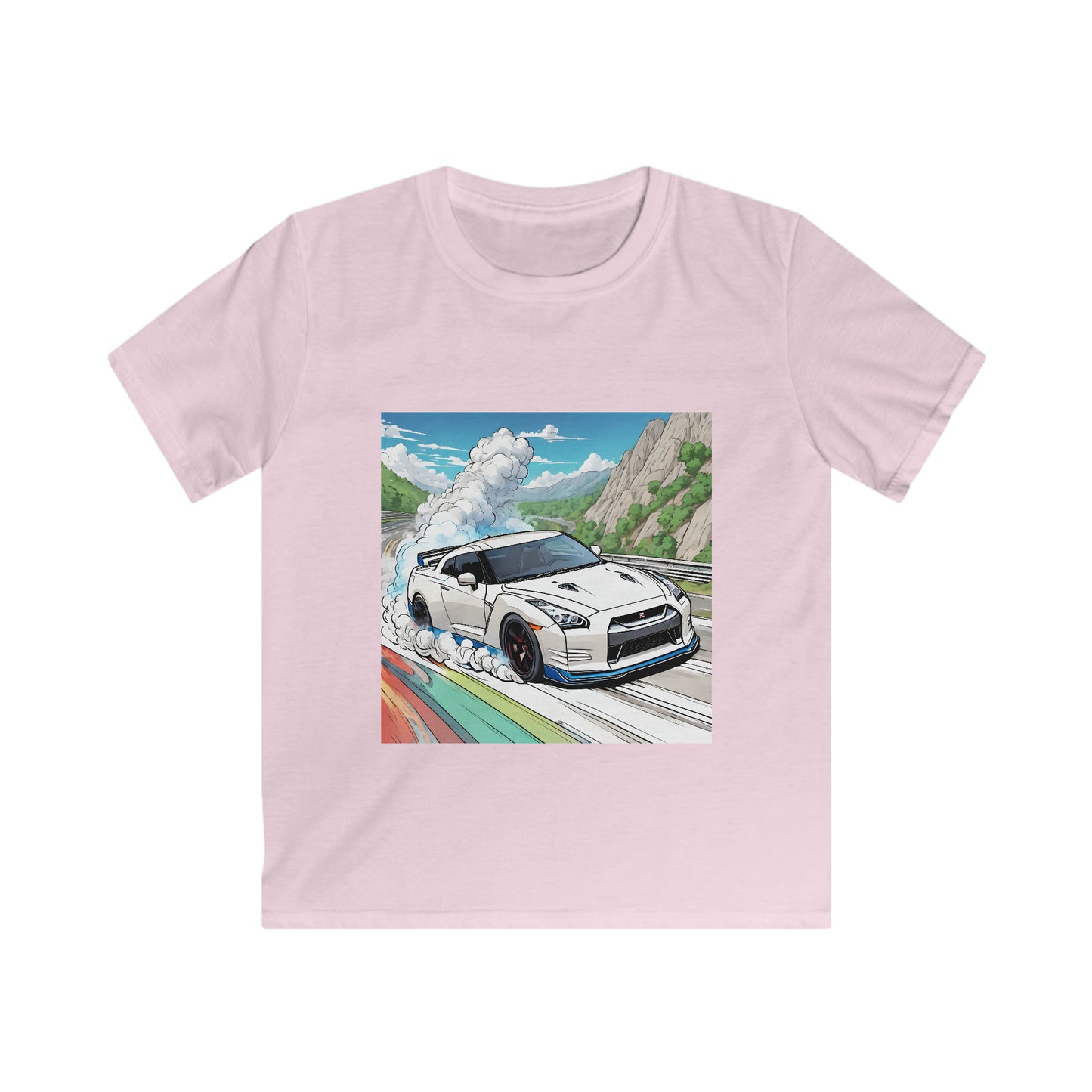 " Go, Go, Go Racing !!!!!!" Single Print Kids Softstyle Tee