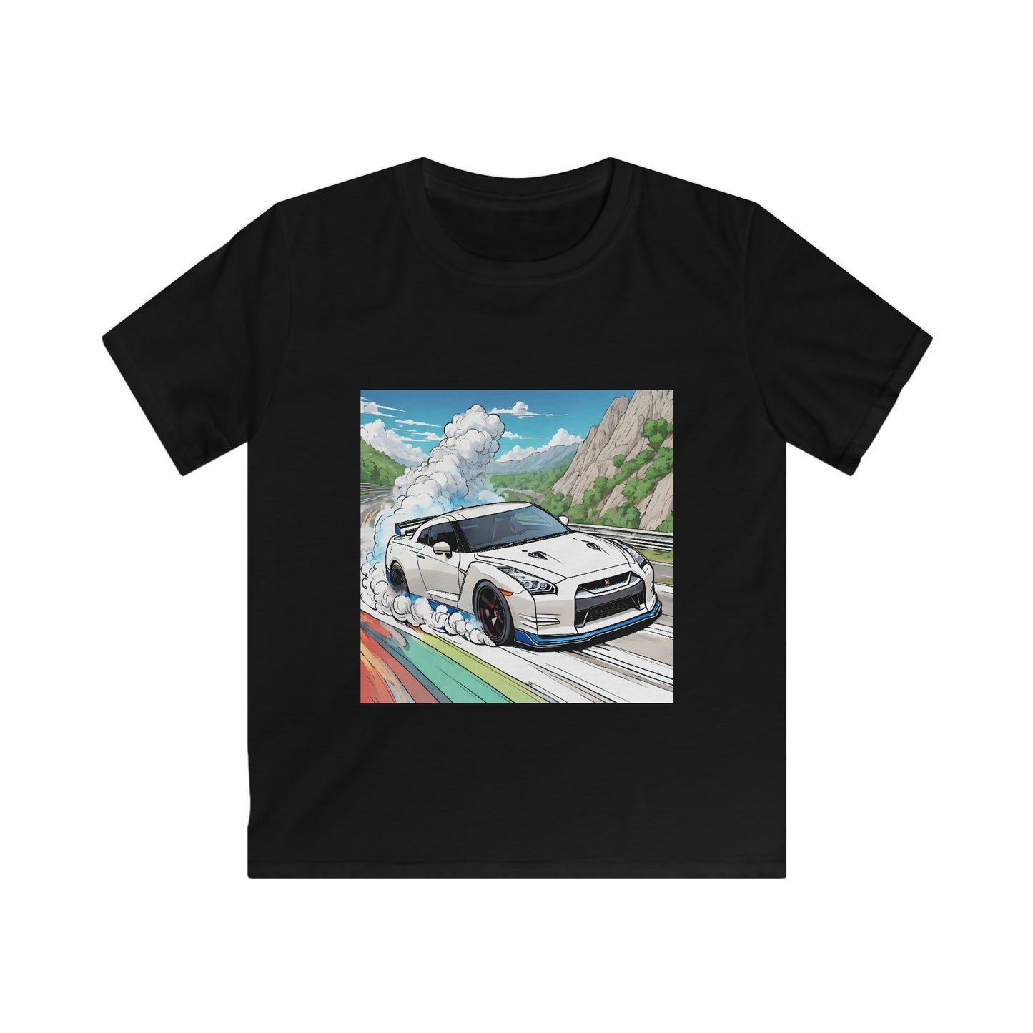 " Go, Go, Go Racing !!!!!!" Single Print Kids Softstyle Tee