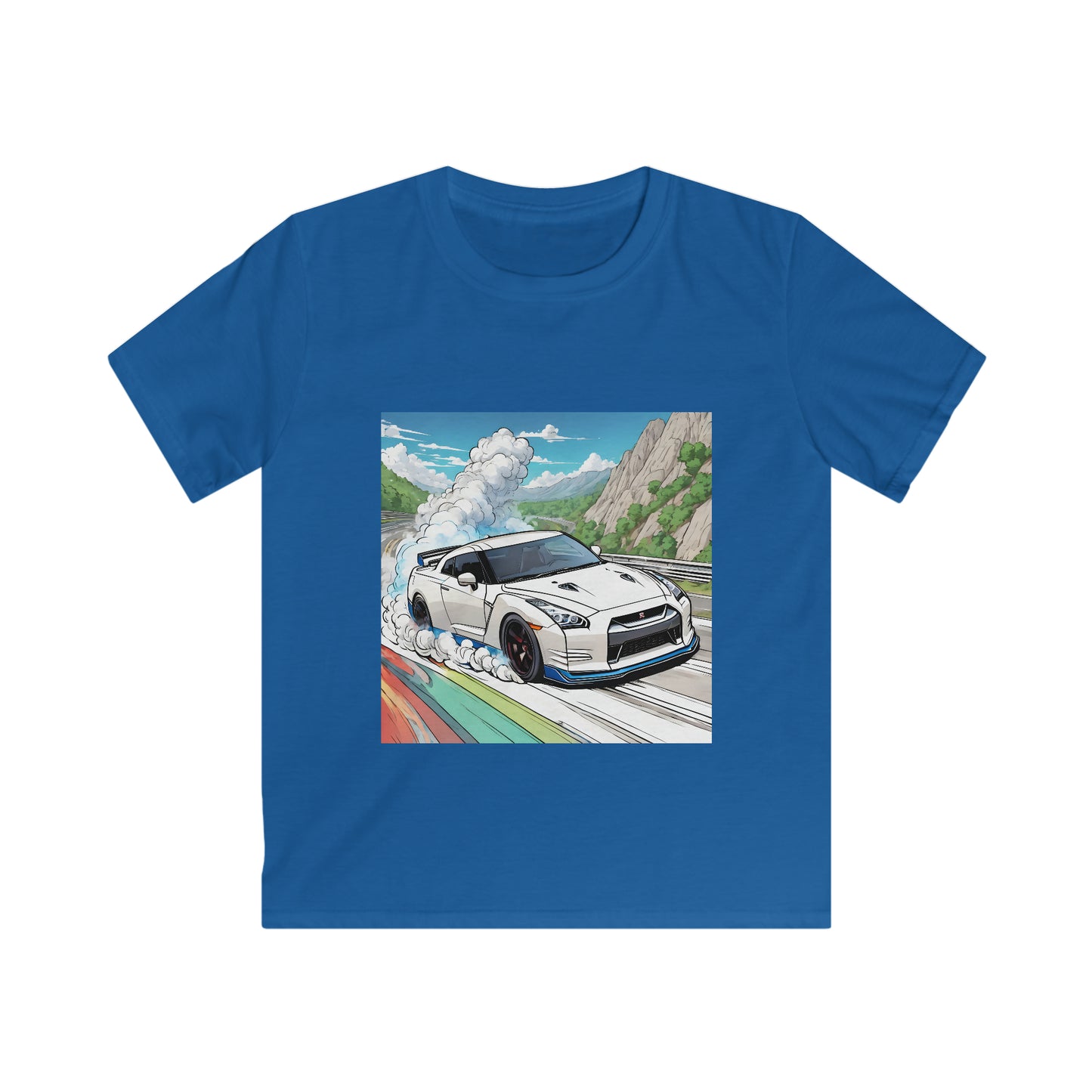 " Go, Go, Go Racing !!!!!!" Single Print Kids Softstyle Tee