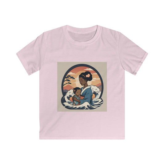 "Princess x Queen" Single Print Kids Softstyle Tee