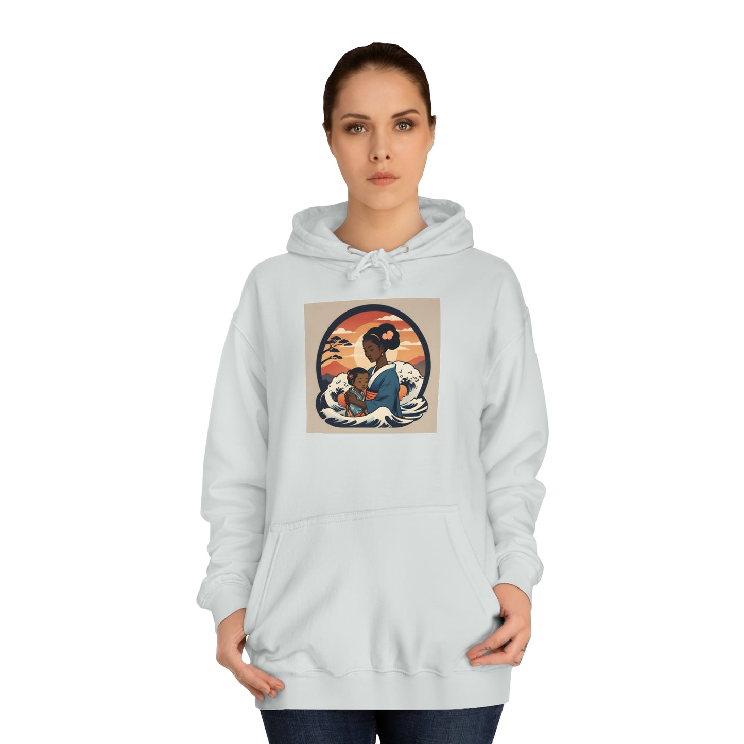 "Princess x Queen" Double Print Unisex College Hoodie