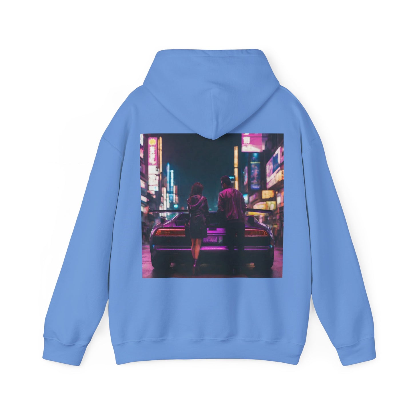 "Midnight in Neo Tokyo" Double Print Unisex Heavy Blend™ Hooded Sweatshirt