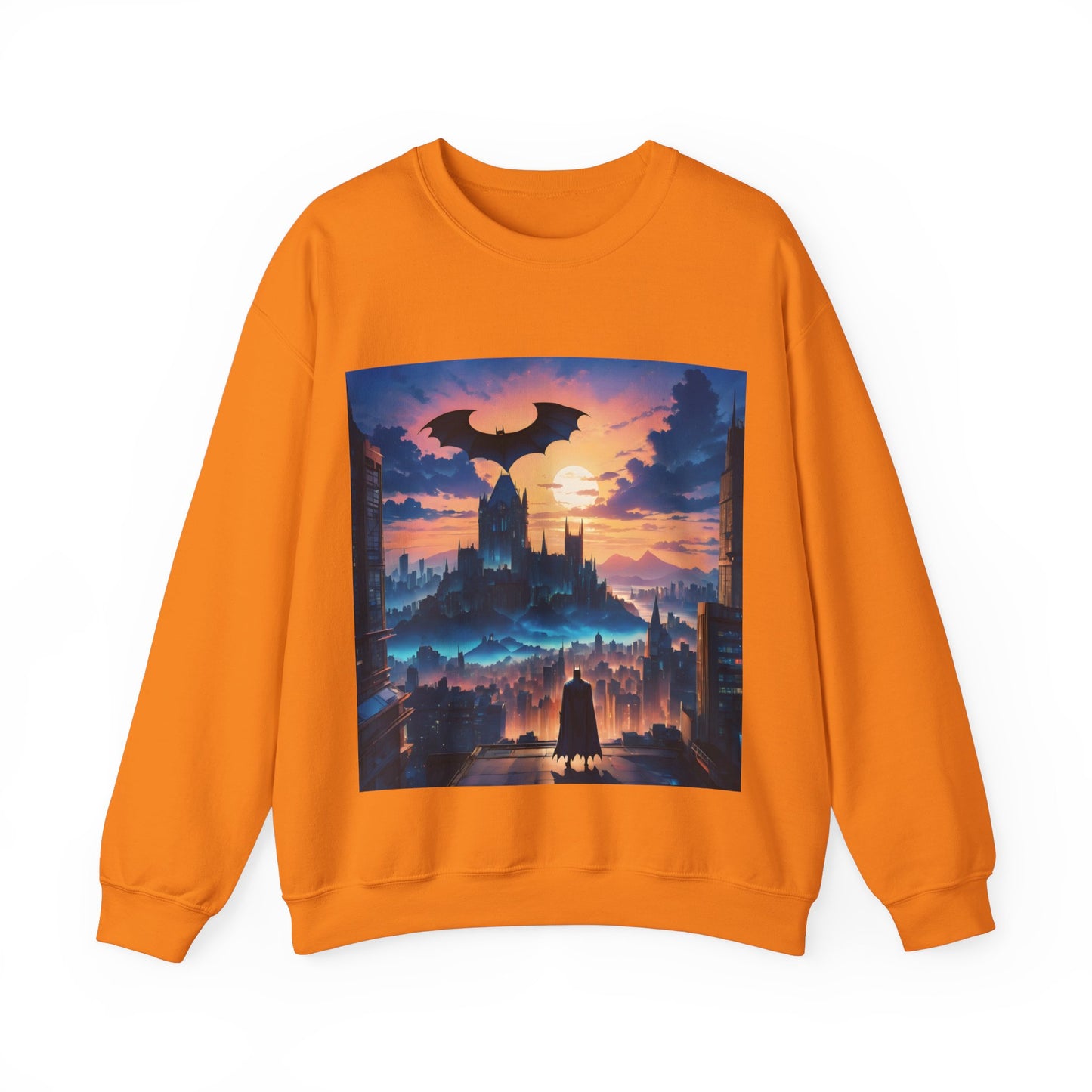 " The Dark Knight watching" Single Print Unisex Heavy Blend™ Crewneck Sweatshirt