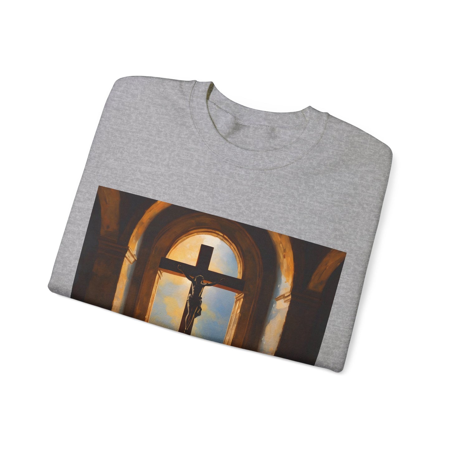 "In God we trust" Single Print Unisex Heavy Blend™ Crewneck Sweatshirt