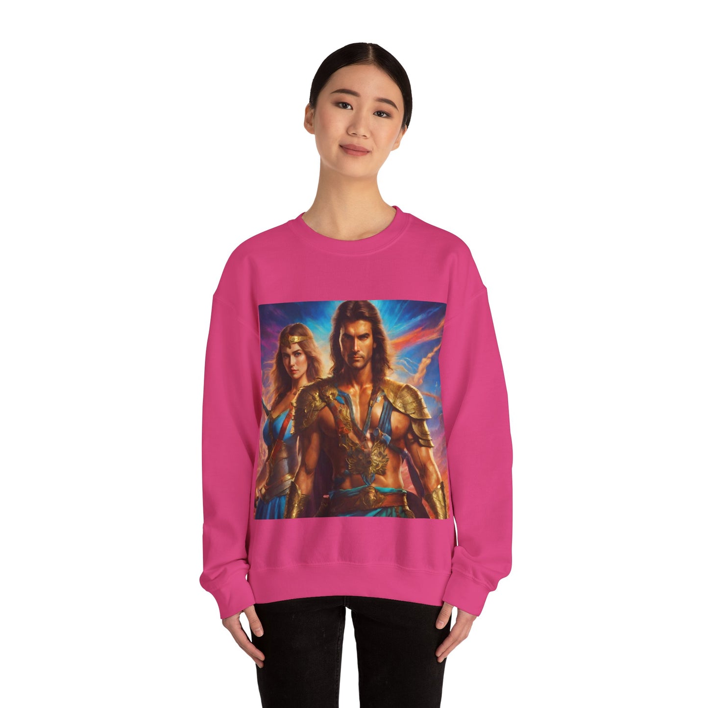 "80s medieval fantasy" Single Print Unisex Heavy Blend™ Crewneck Sweatshirt