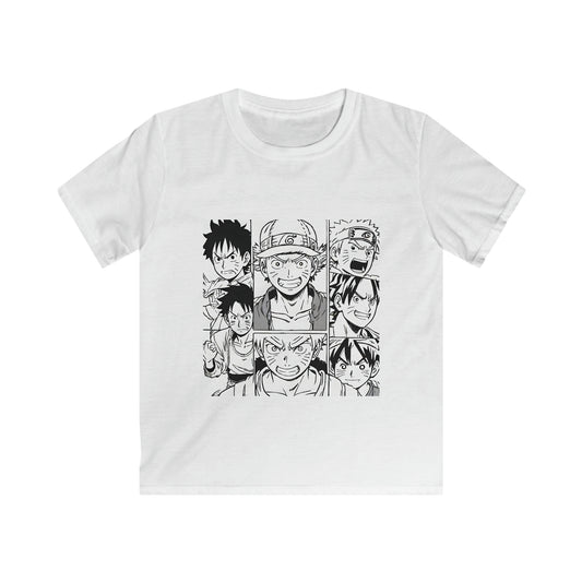 "Shonen Allstars" Single Print Kids Softstyle Tee