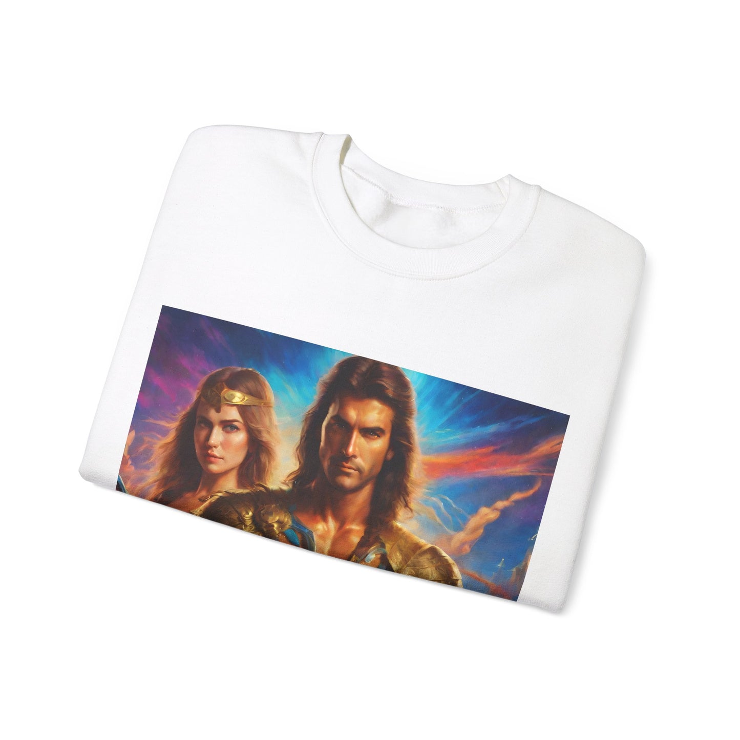 "80s medieval fantasy" Single Print Unisex Heavy Blend™ Crewneck Sweatshirt