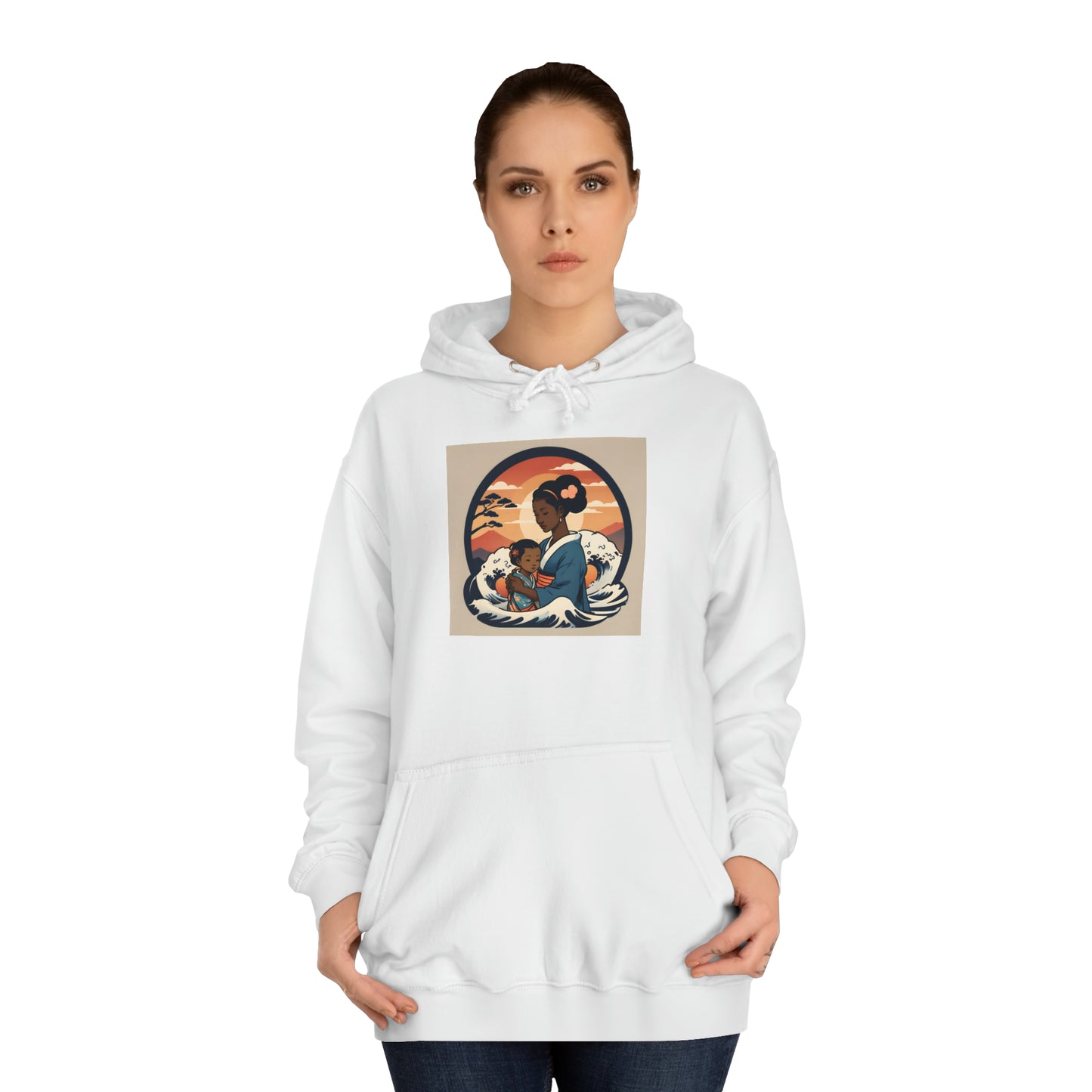 "Princess x Queen" Double Print Unisex College Hoodie