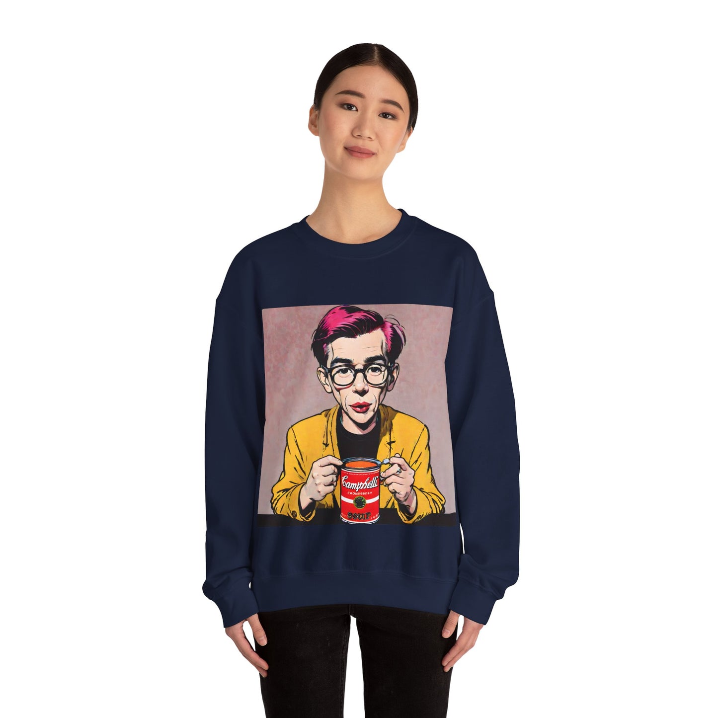 "Warhol: the abstract legend" Single Print Unisex Heavy Blend™ Crewneck Sweatshirt