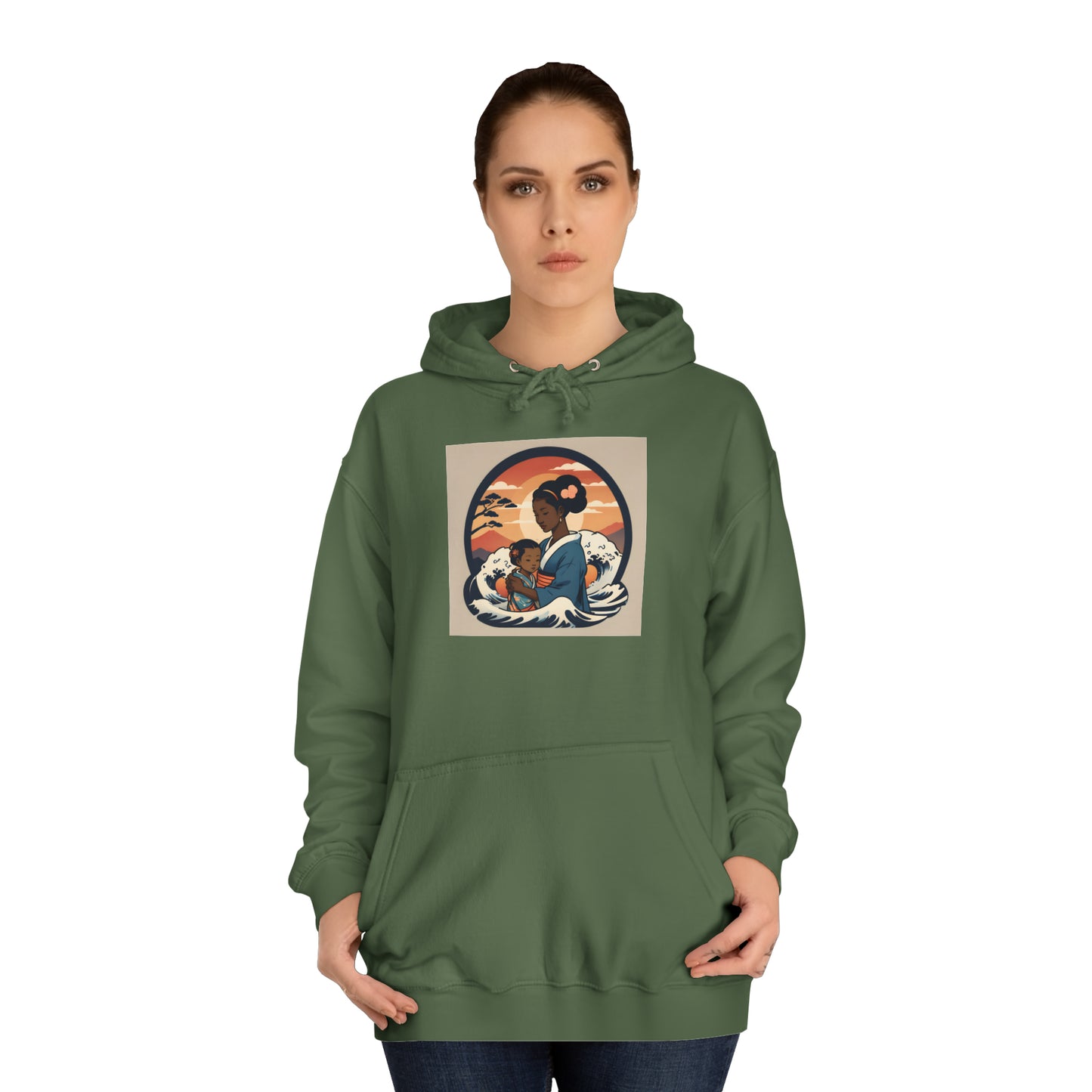 "Princess x Queen" Double Print Unisex College Hoodie