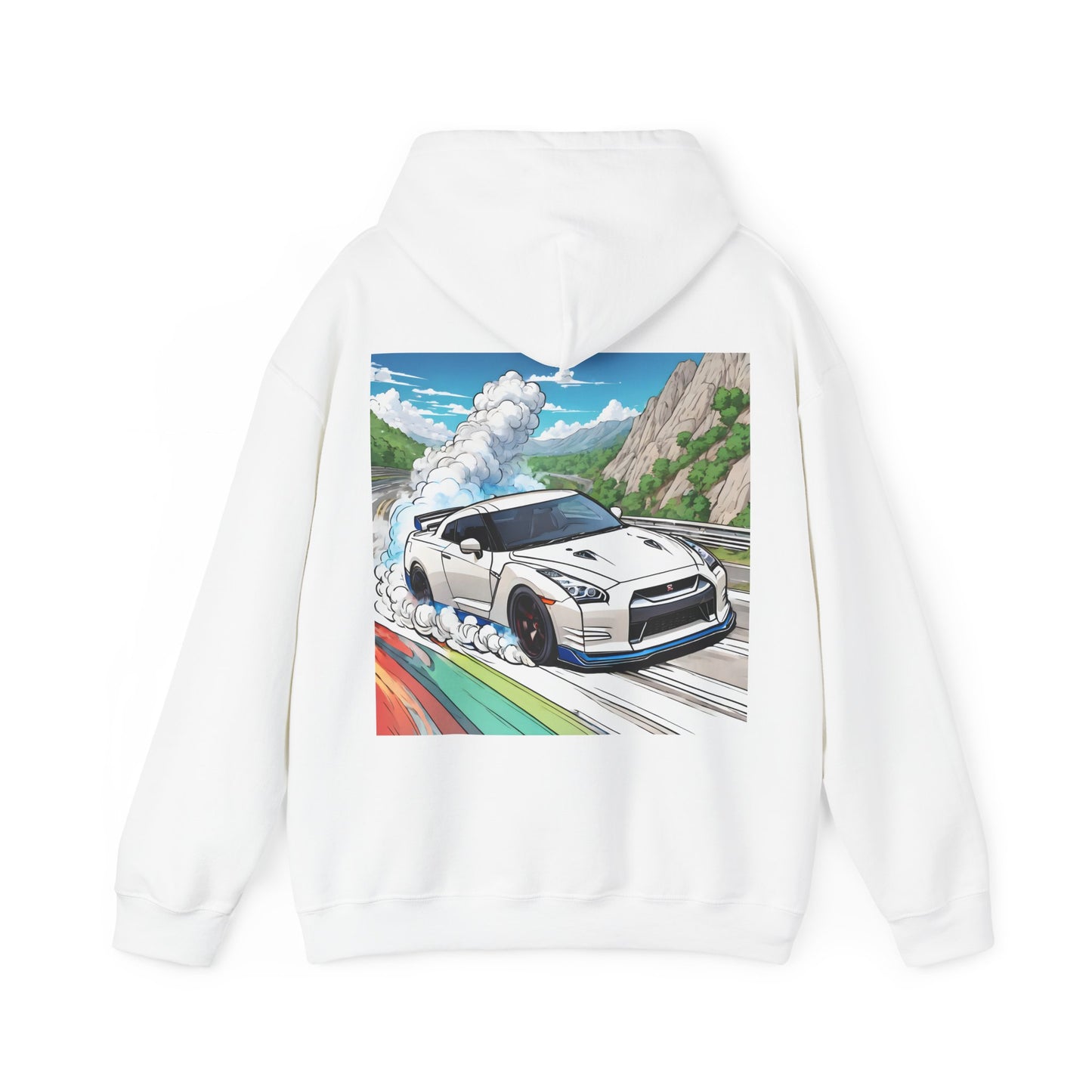 " Go, Go, Go Racing !!!!!!" Double Print Unisex Heavy Blend™ Hooded Sweatshirt