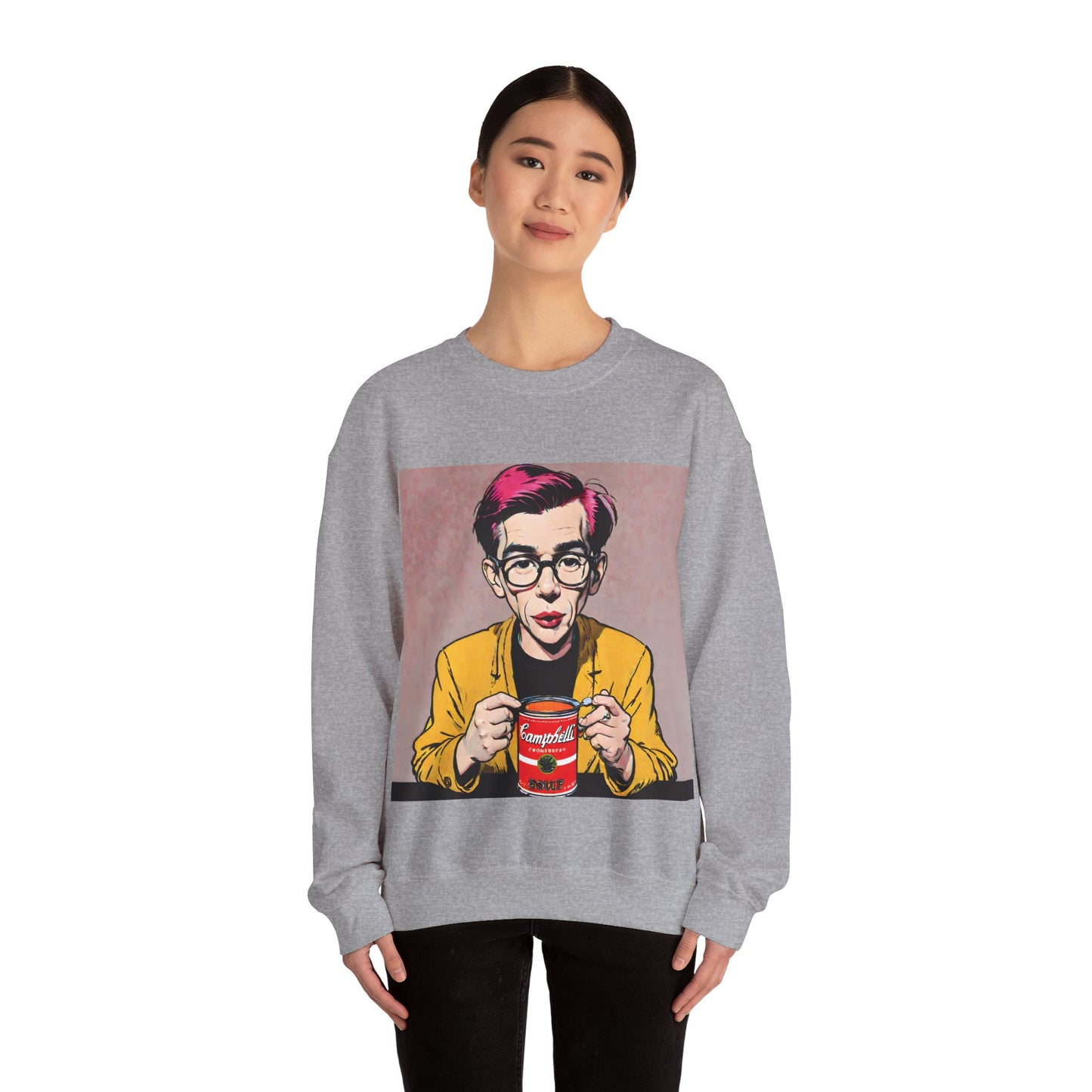 "Warhol: the abstract legend" Single Print Unisex Heavy Blend™ Crewneck Sweatshirt