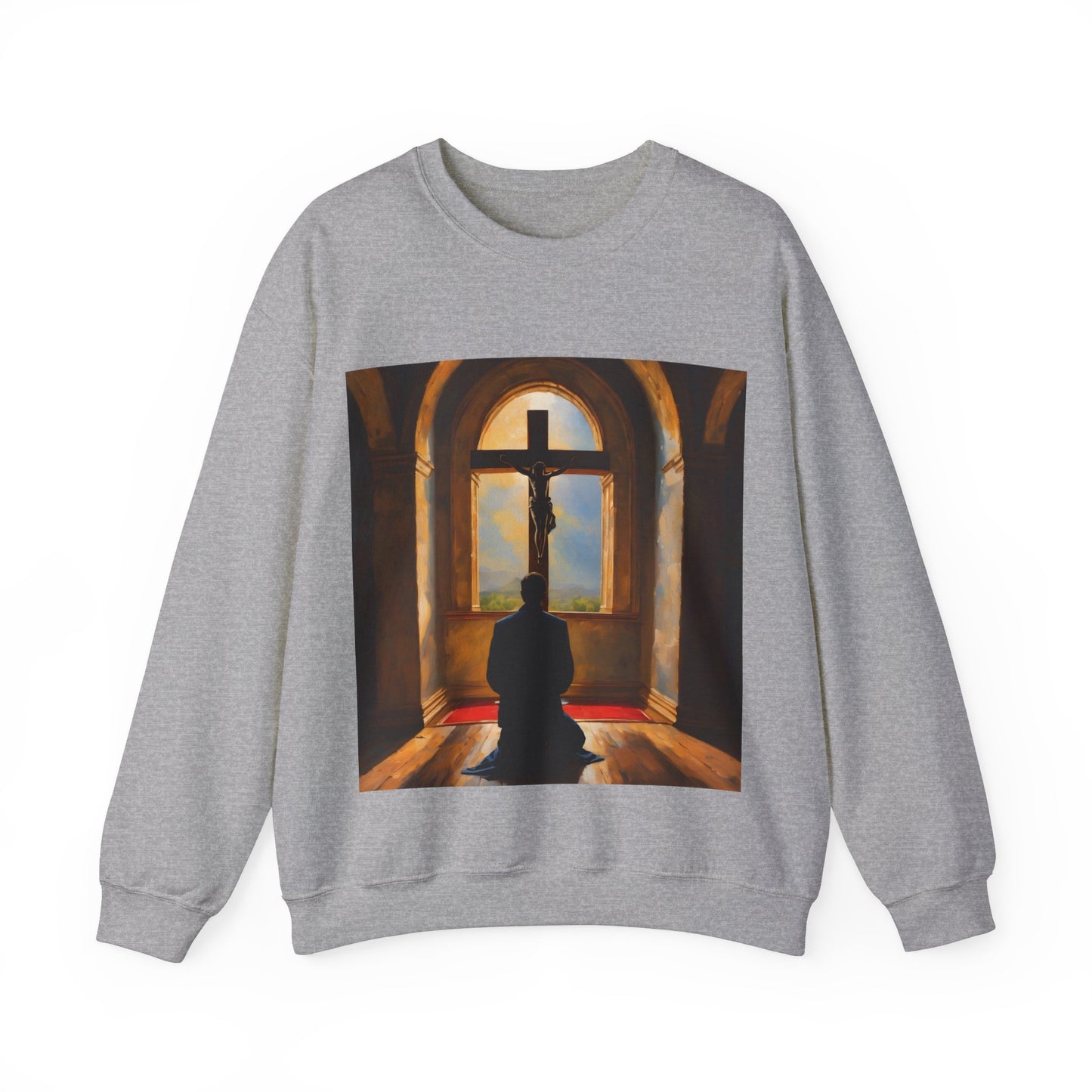 "In God we trust" Single Print Unisex Heavy Blend™ Crewneck Sweatshirt