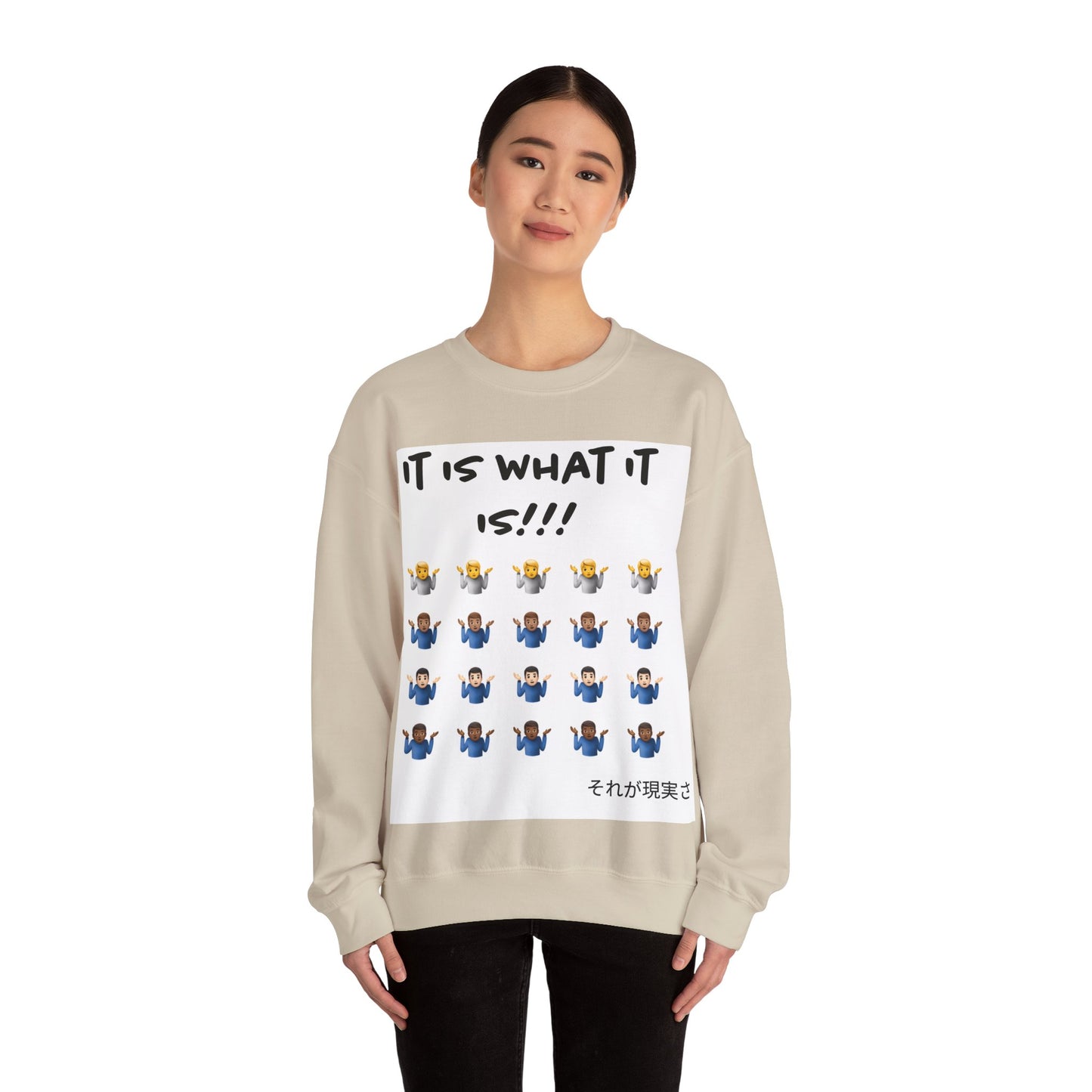 "It is what it is male" Single Print Unisex Heavy Blend™ Crewneck Sweatshirt