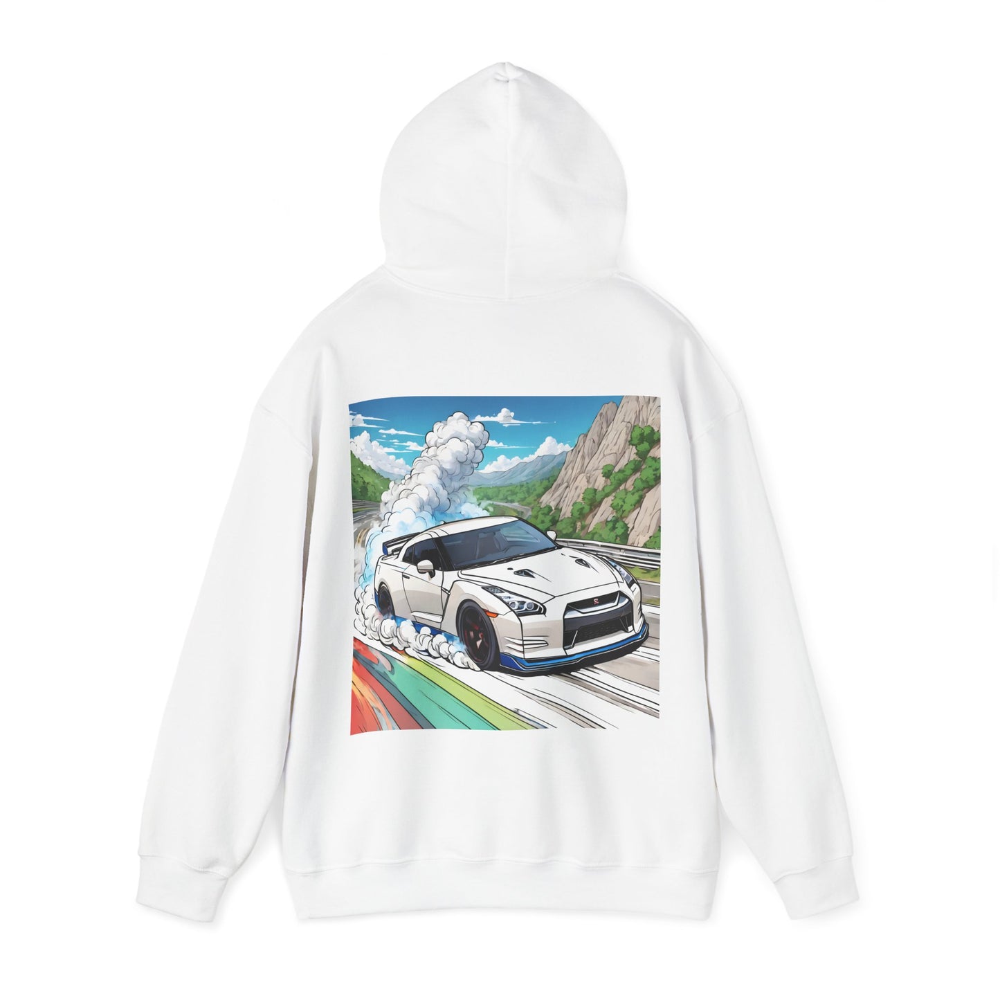 " Go, Go, Go Racing !!!!!!" Double Print Unisex Heavy Blend™ Hooded Sweatshirt