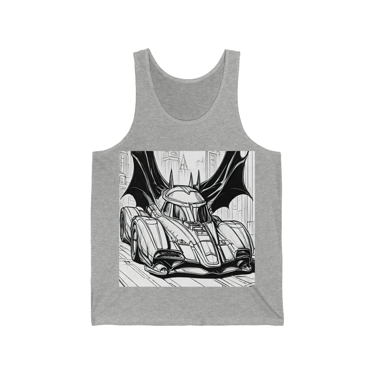 "Automobiliá de Chiroptera" Single Print Unisex Jersey Tank