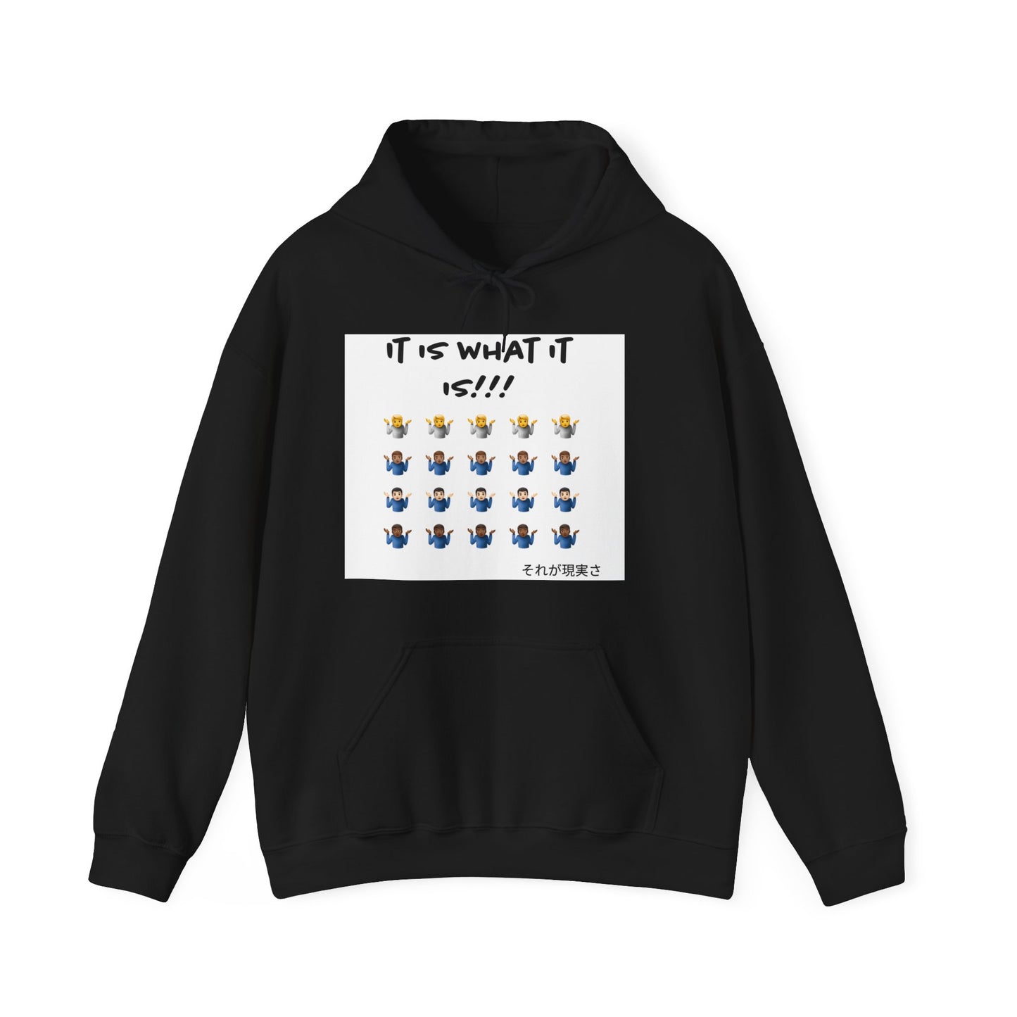 "It is what it is male" Single Print Unisex Heavy Blend™ Hooded Sweatshirt