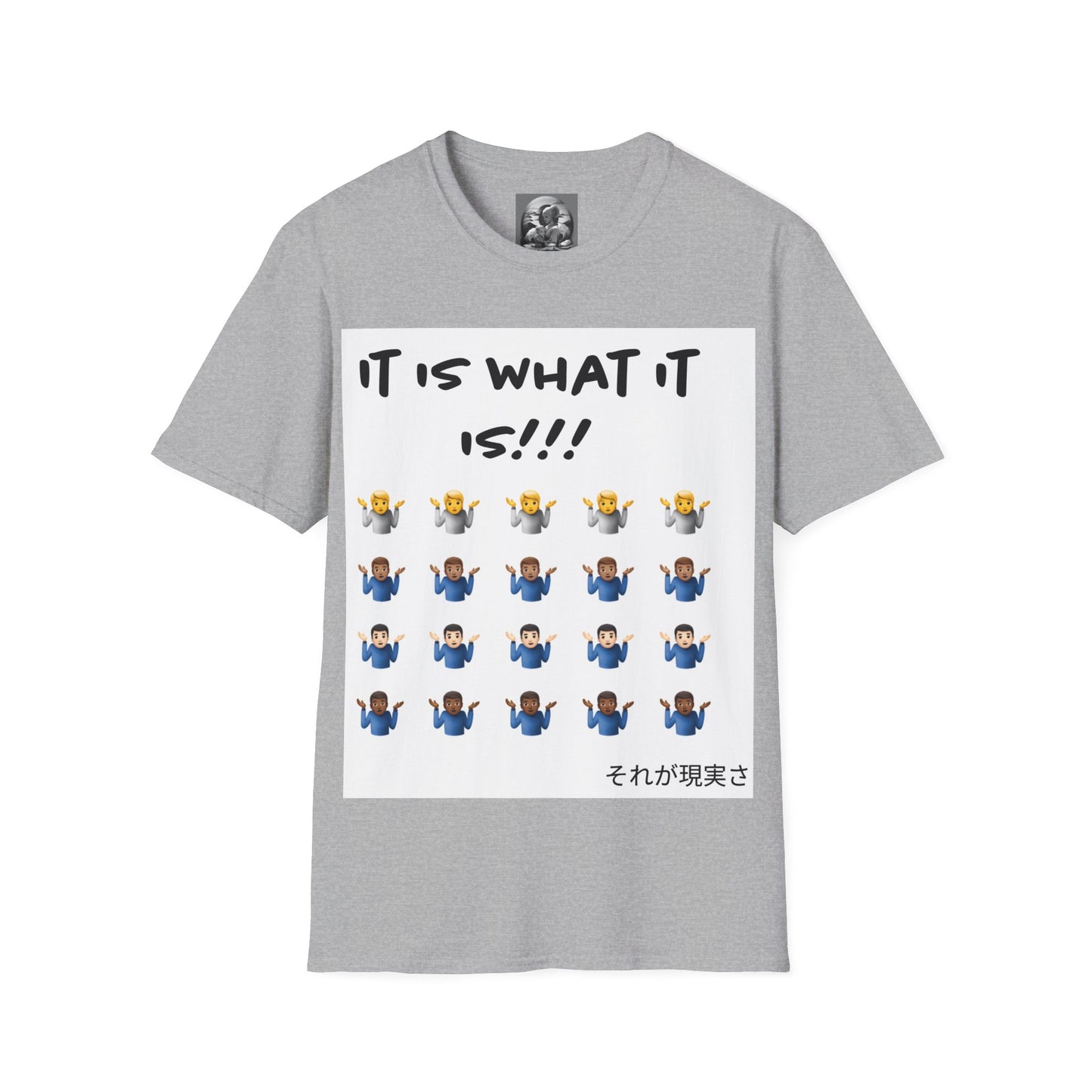 "It is what it is male" Single Print Unisex Softstyle T-Shirt