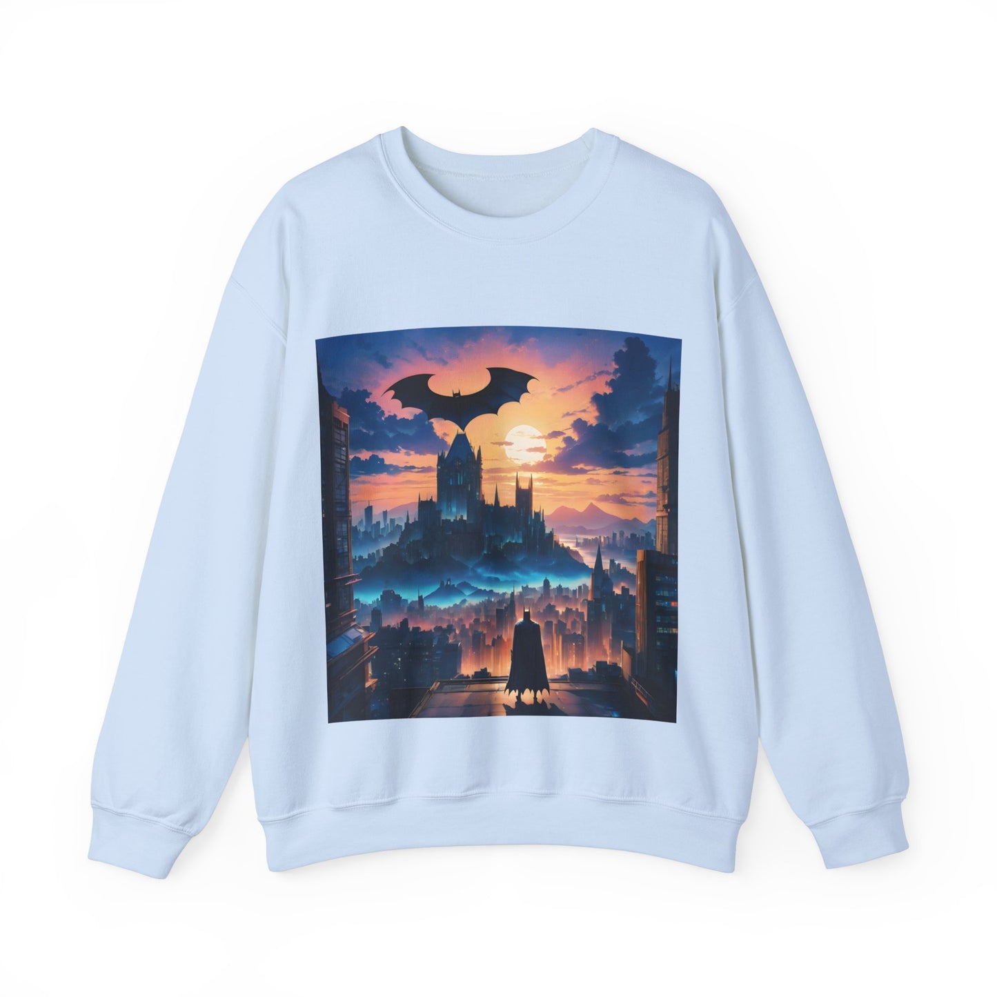 " The Dark Knight watching" Single Print Unisex Heavy Blend™ Crewneck Sweatshirt