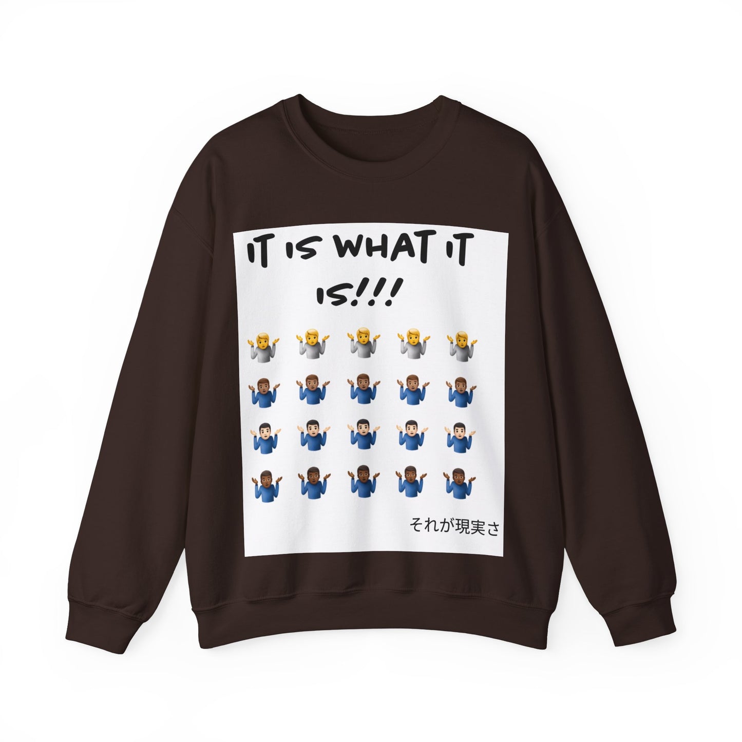 "It is what it is male" Single Print Unisex Heavy Blend™ Crewneck Sweatshirt