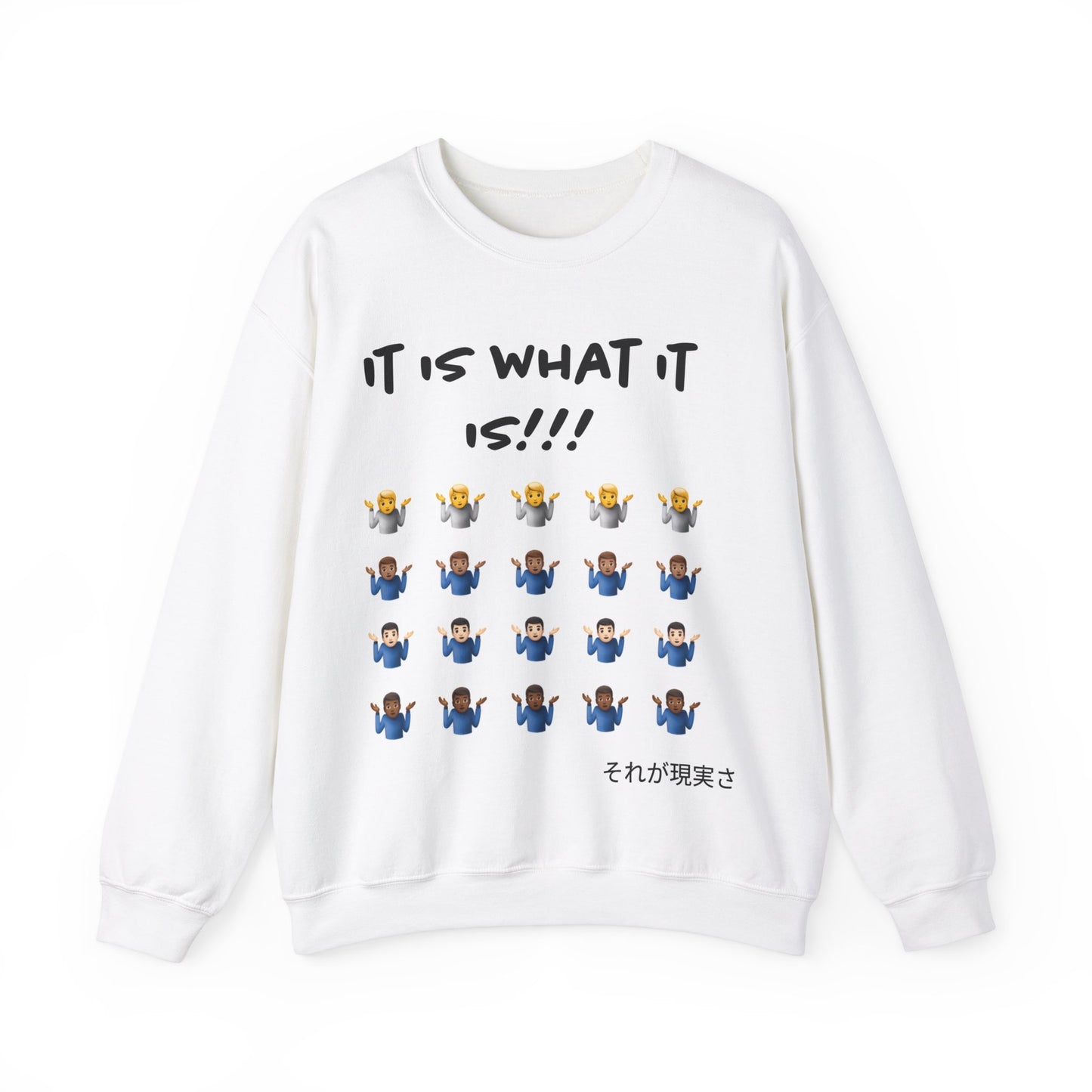 "It is what it is male" Single Print Unisex Heavy Blend™ Crewneck Sweatshirt